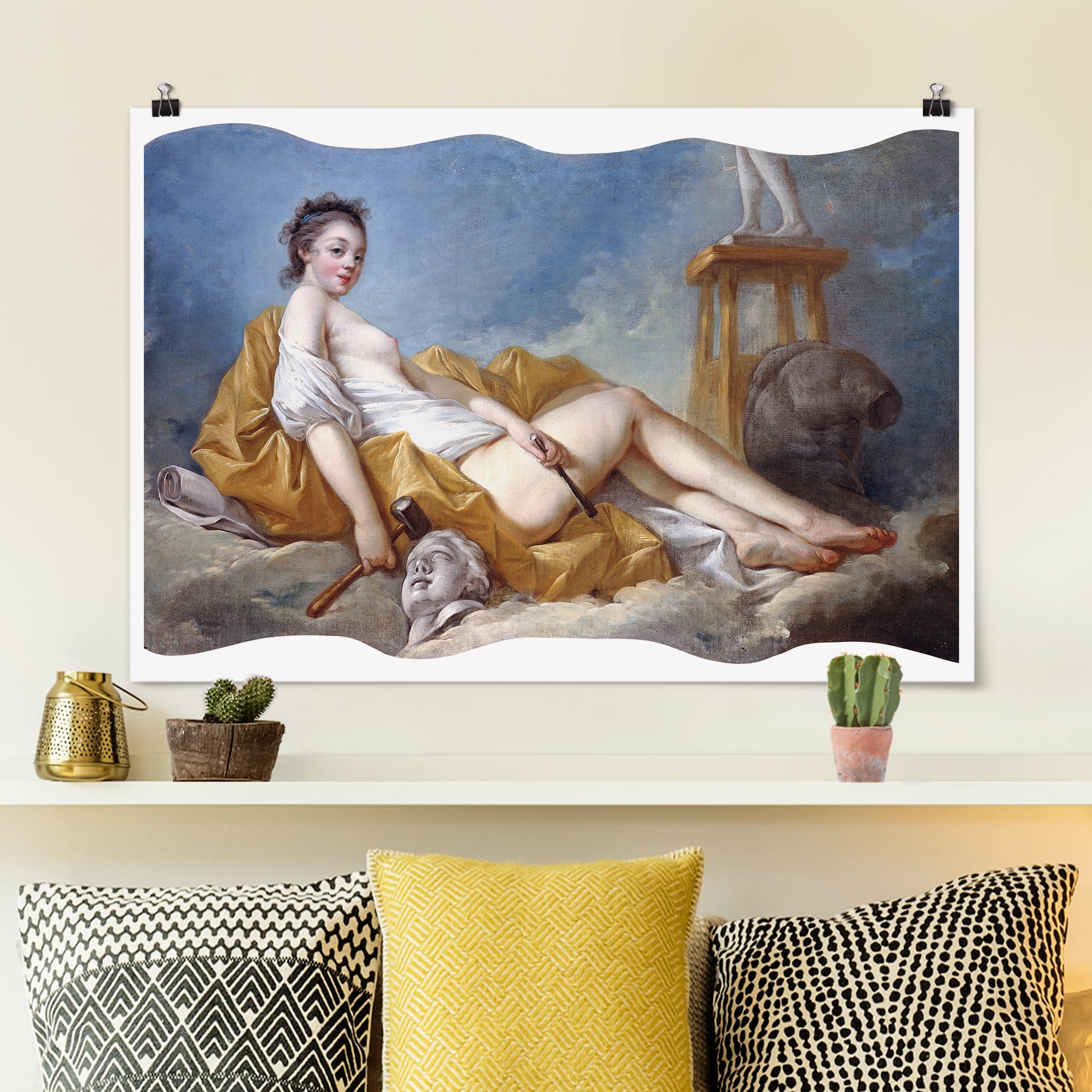Poster Jean Honoré Fragonard - Personifikation der Skulptur