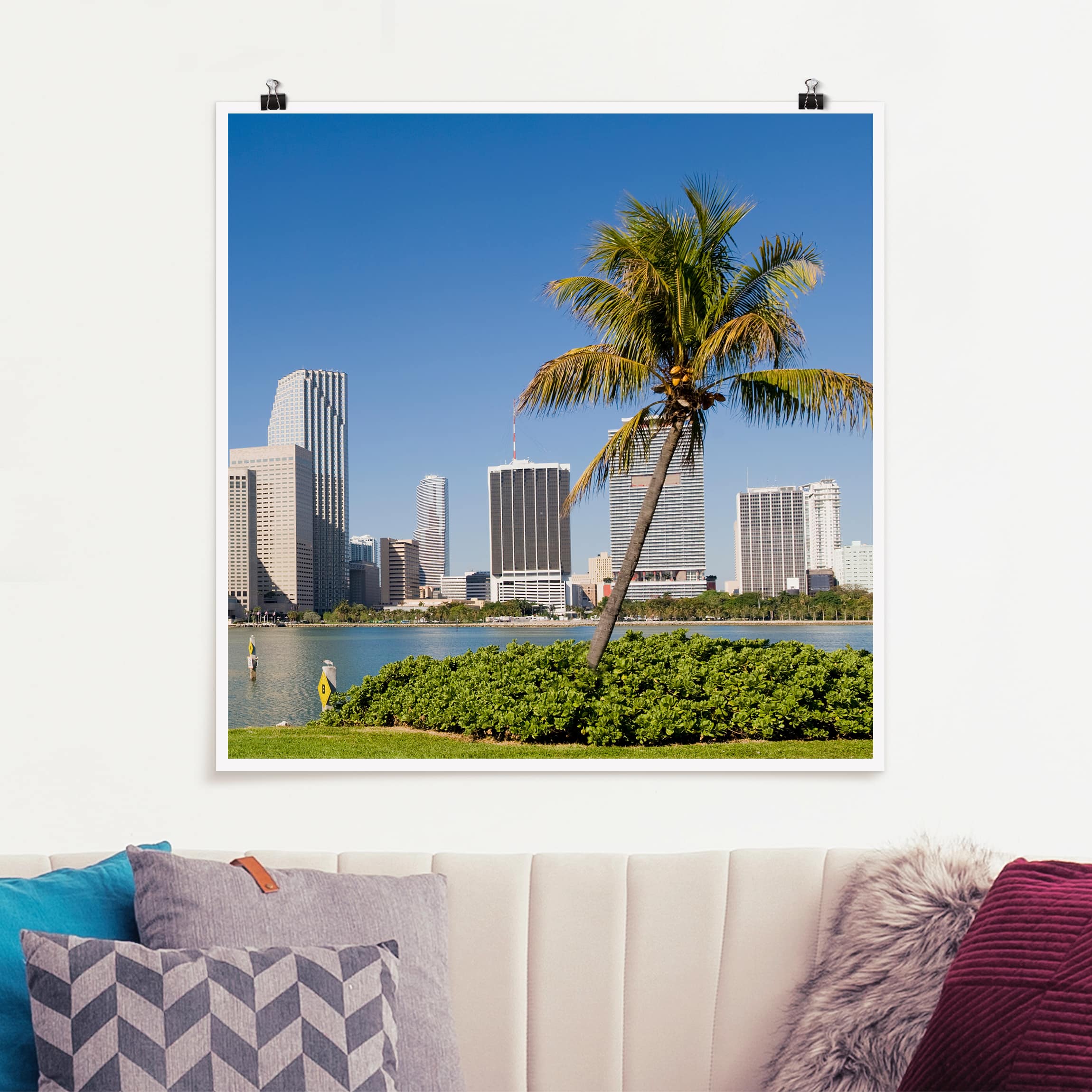 Poster - Quadrat Miami Beach Skyline