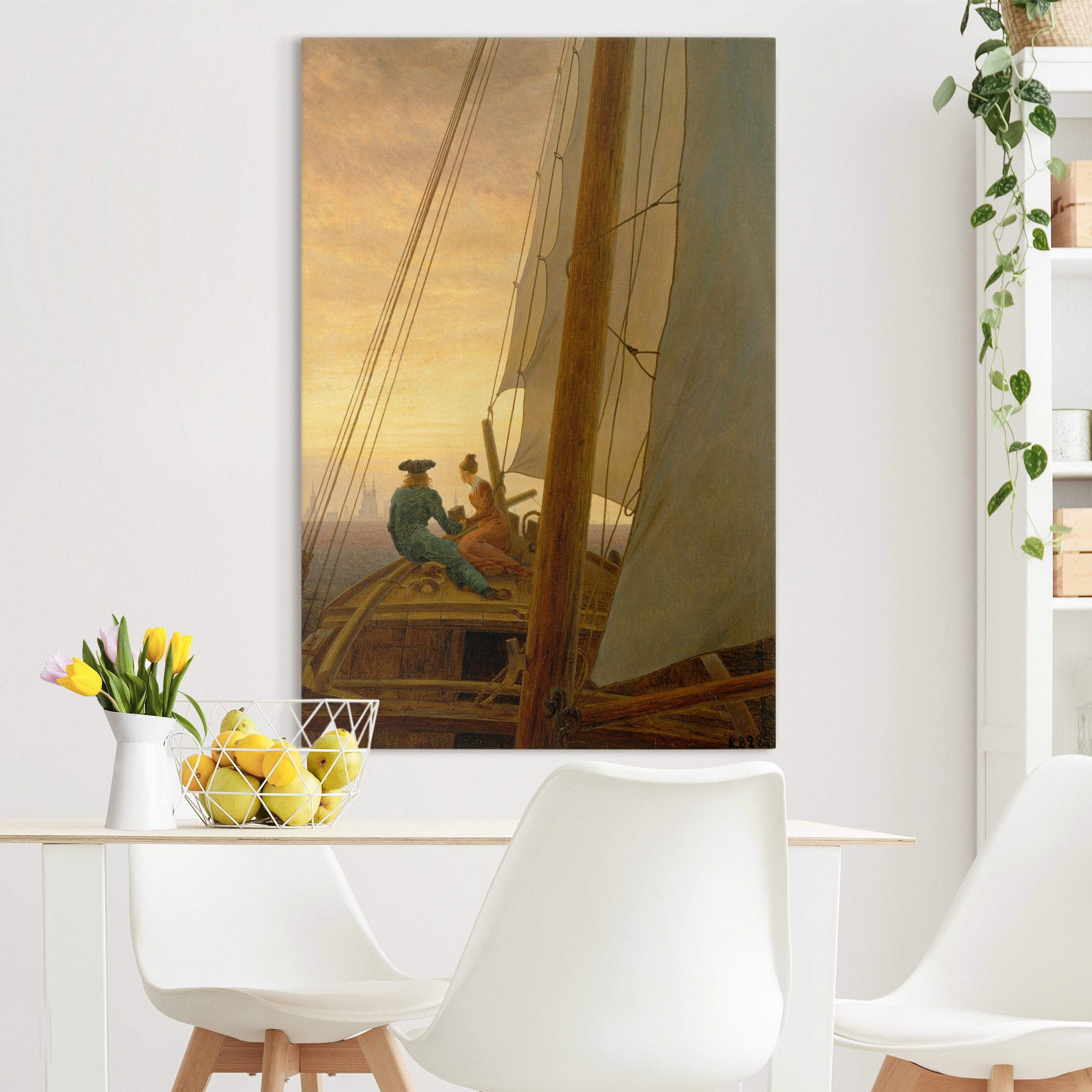 Leinwandbild Caspar David Friedrich - Auf dem Segler