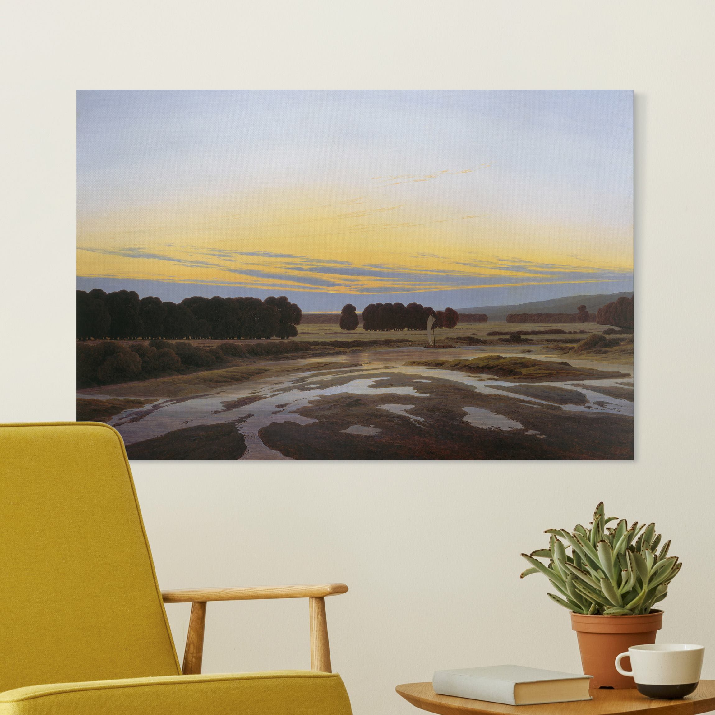 Leinwandbild Kunstdruck Caspar David Friedrich - Das grosse Gehege