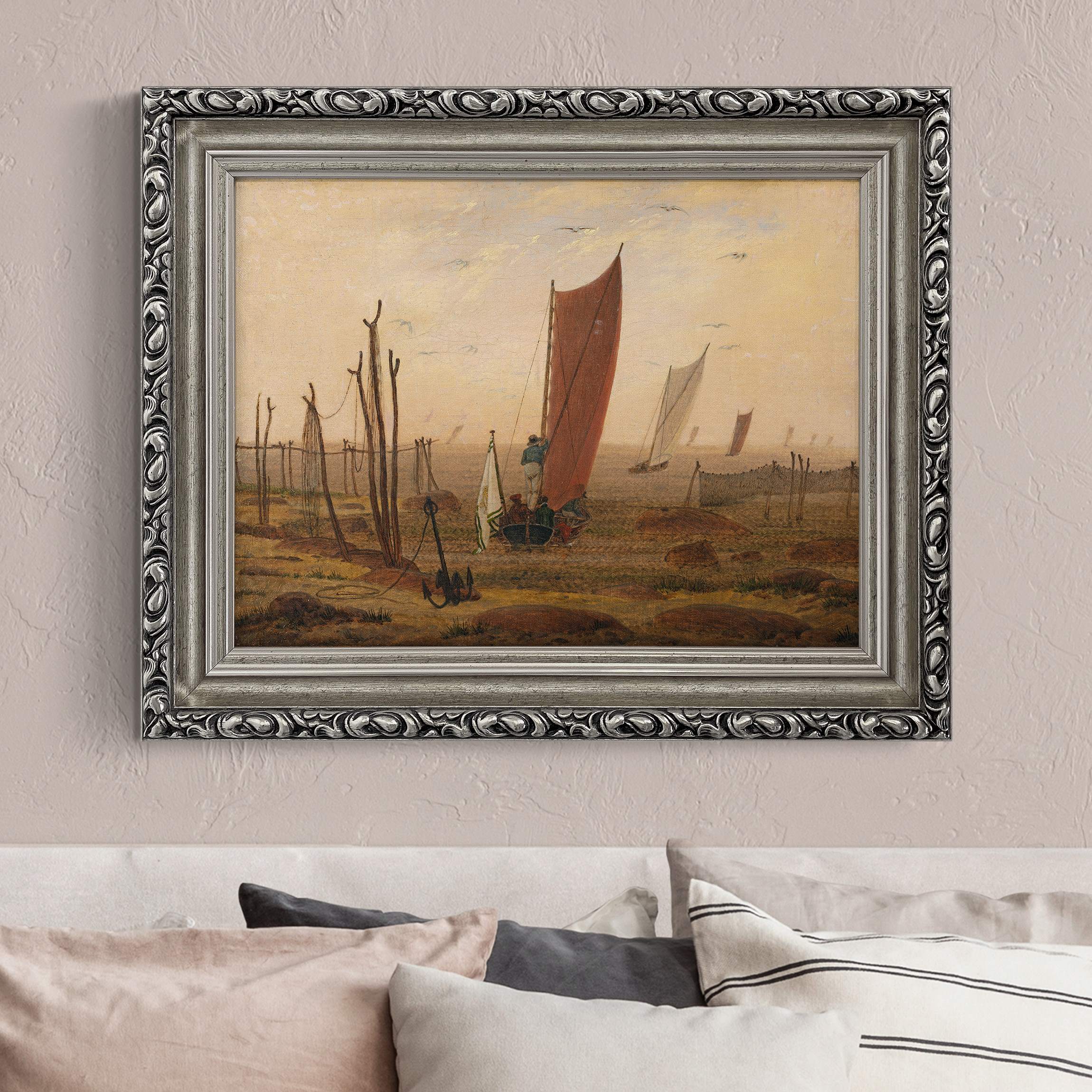 Leinwandbild in Barockrahmen Caspar David Friedrich - Der Morgen