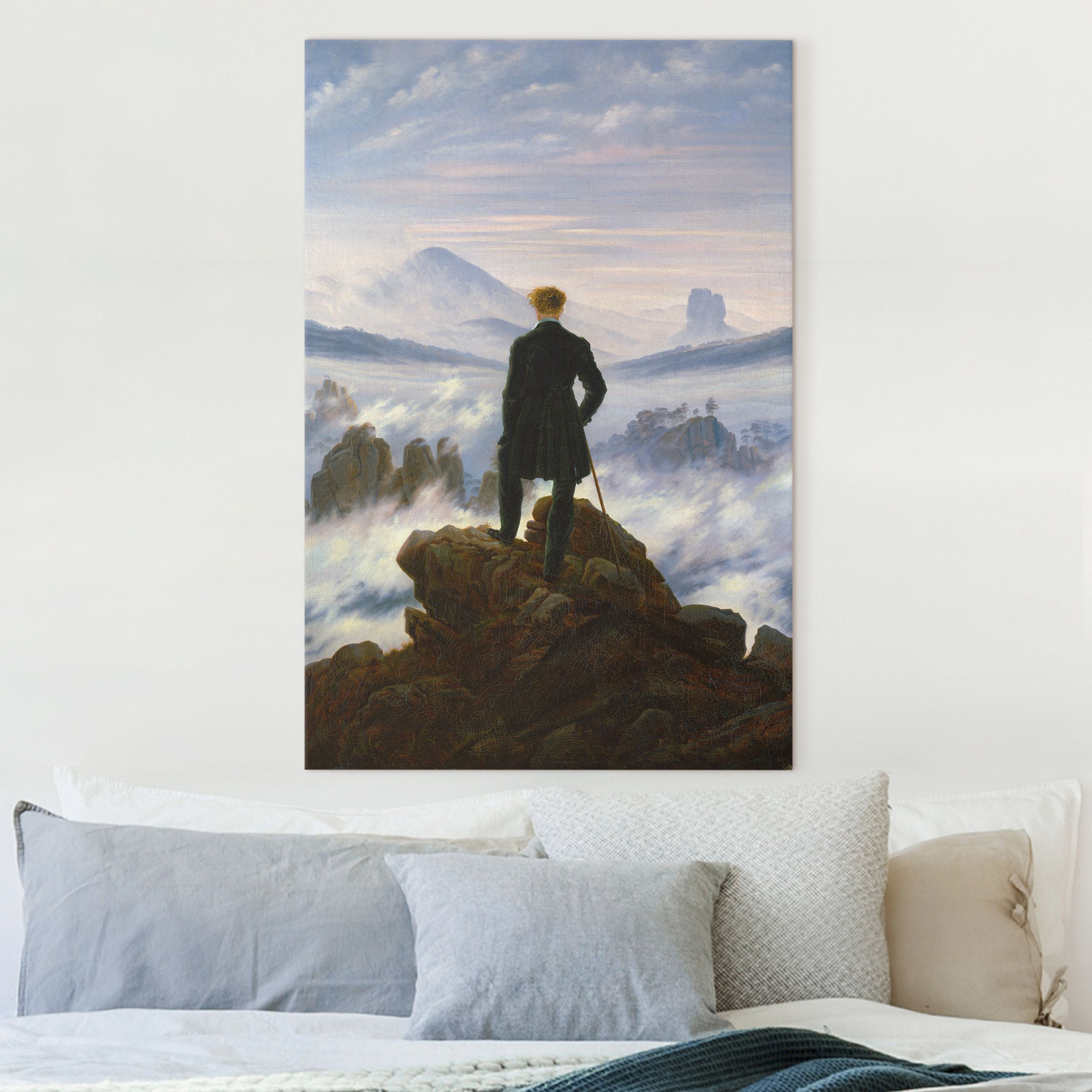 Leinwandbild Caspar David Friedrich - Der Wanderer über dem Nebelmeer