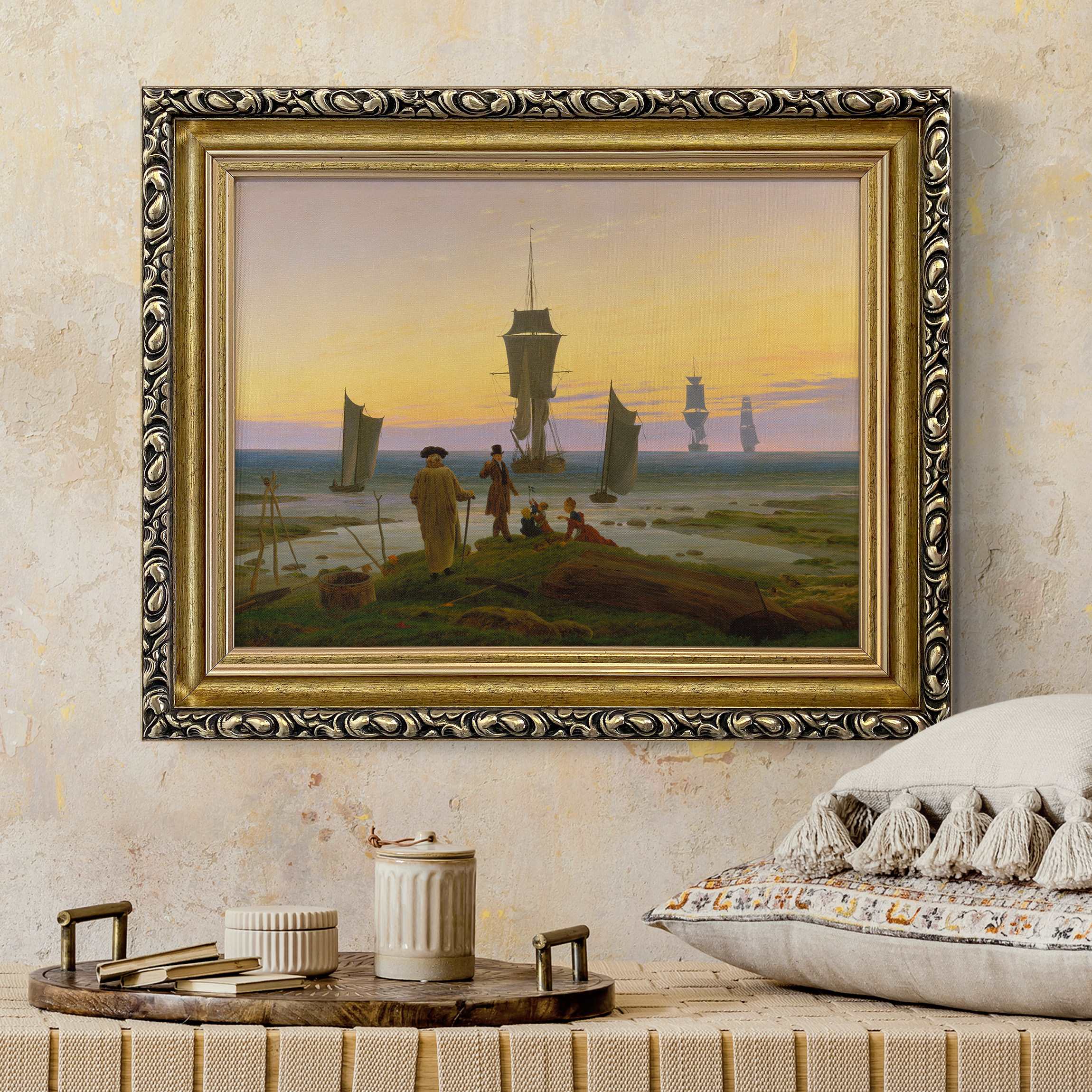 Leinwandbild in Barockrahmen Caspar David Friedrich - Die Lebensstufen