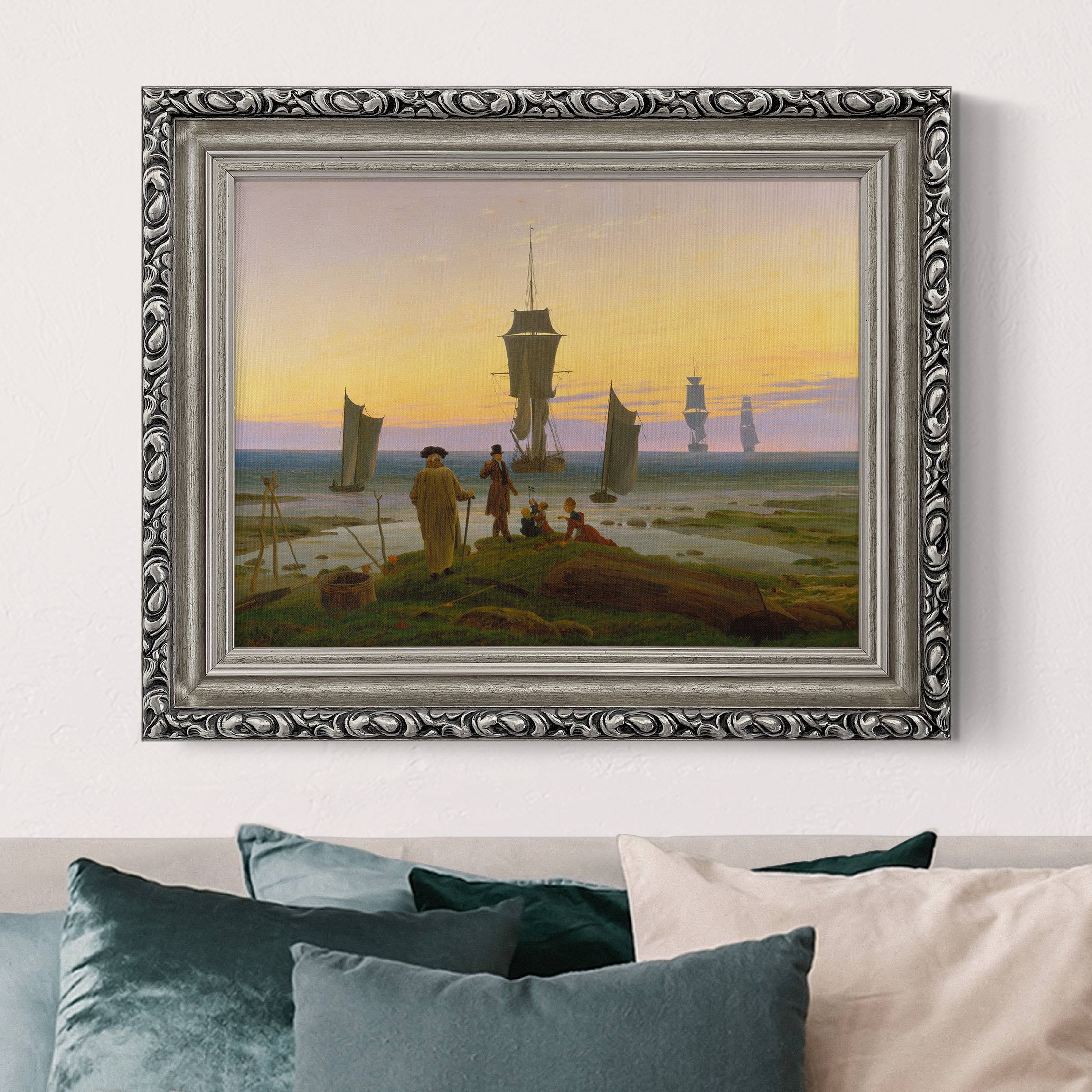 Leinwandbild mit Barockrahmen Caspar David Friedrich - Die Lebensstufen