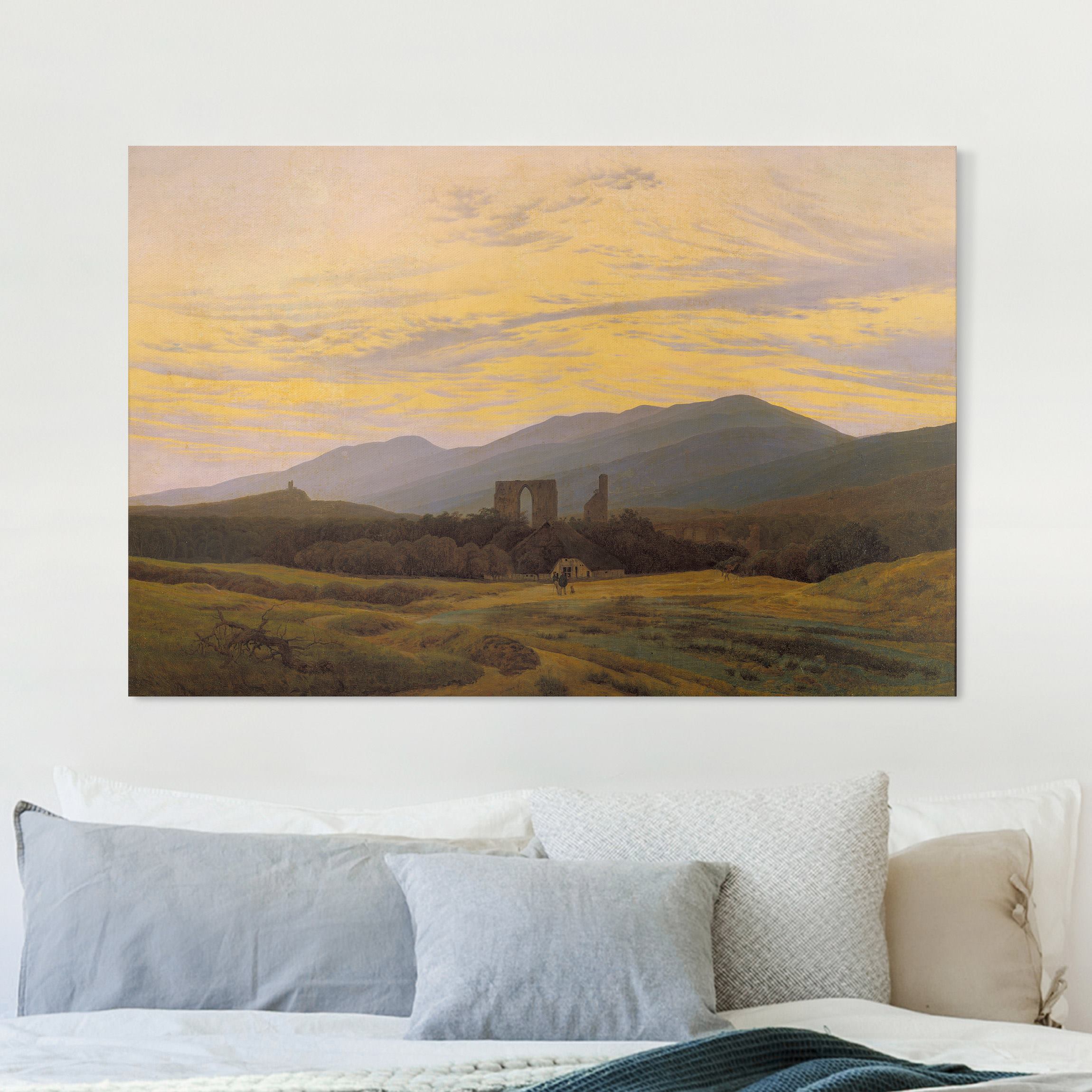 Leinwandbild Caspar David Friedrich - Klosterruine Eldena