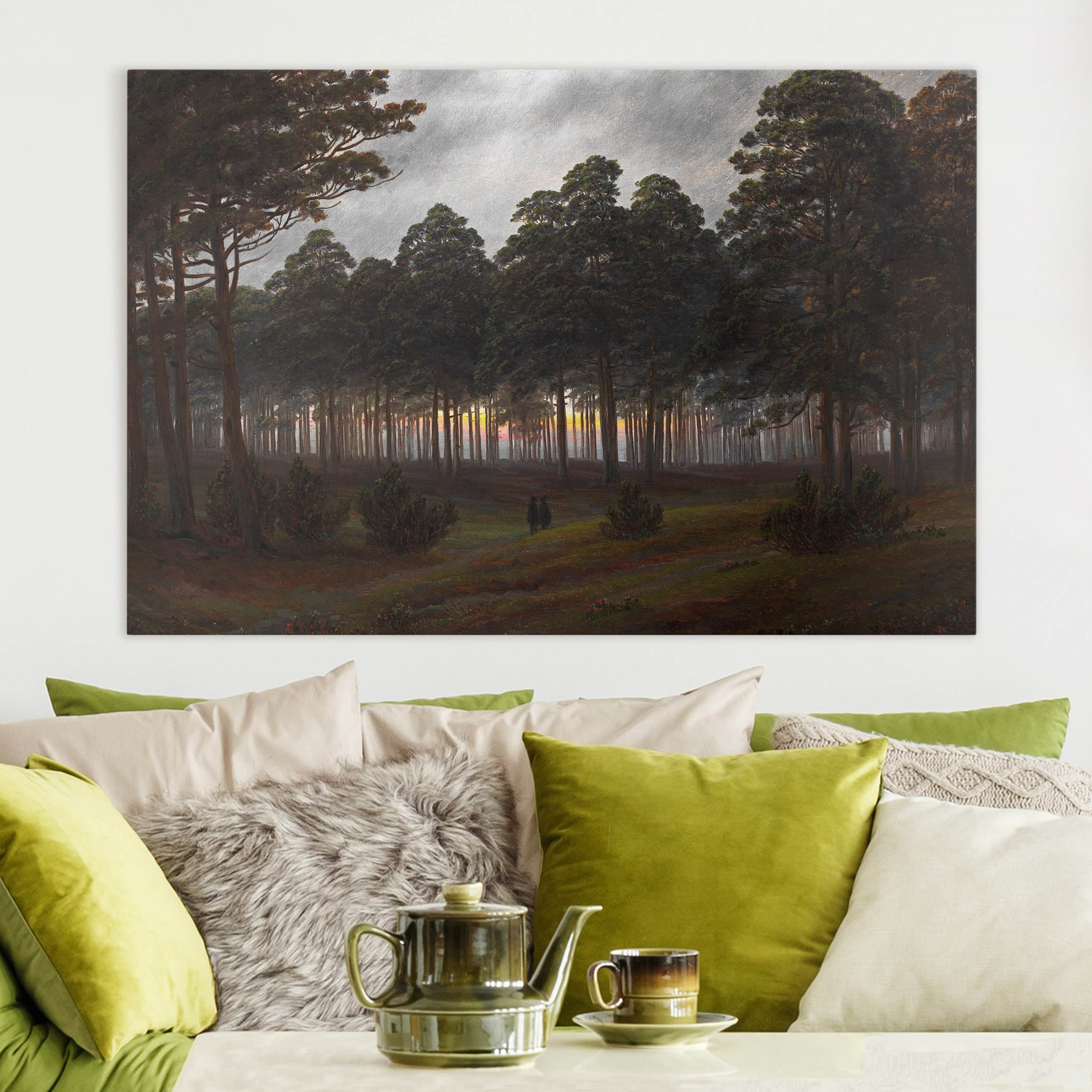 Leinwandbild Caspar David Friedrich - Tageszeitenzyklus, Der Abend