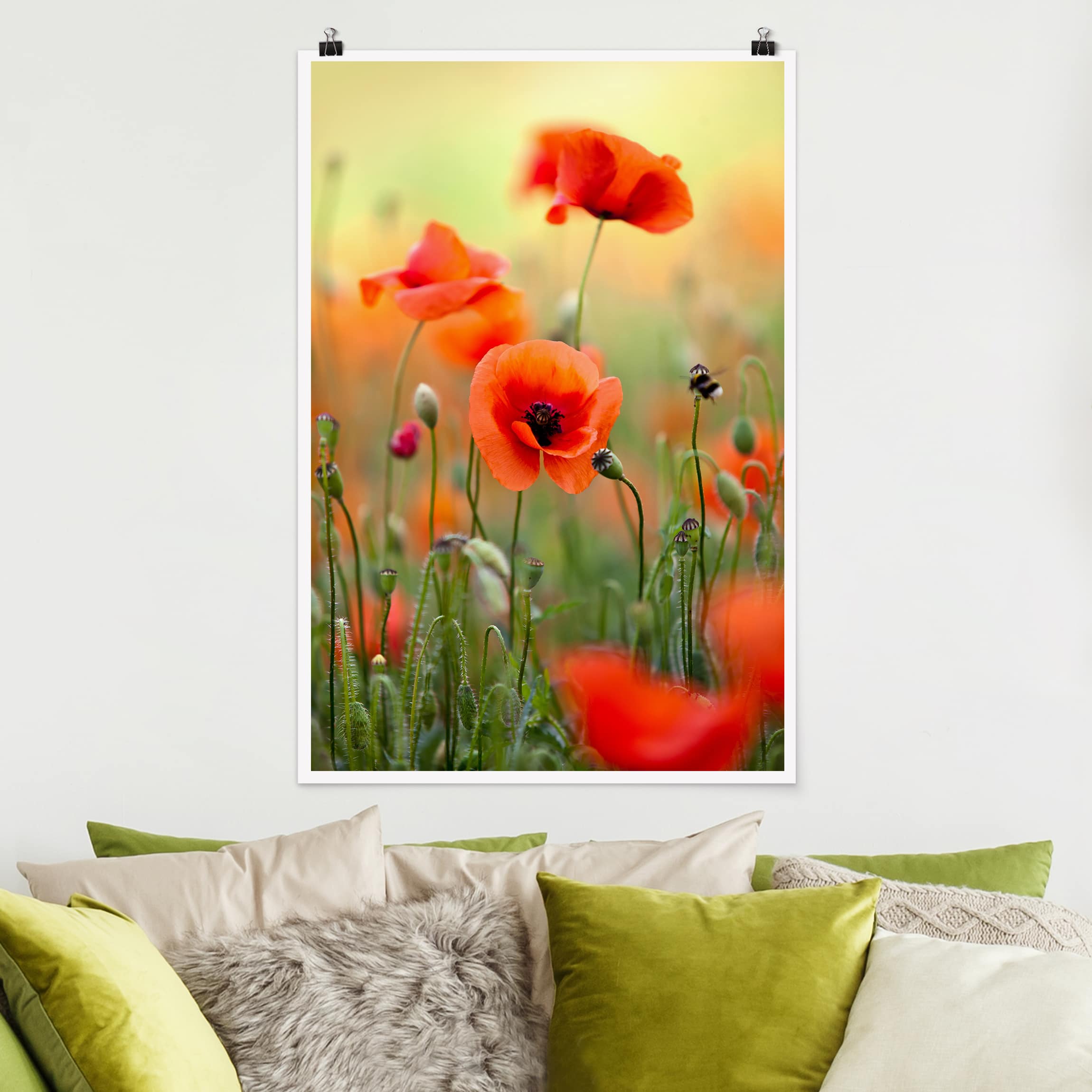 Poster - Hochformat Roter Sommermohn