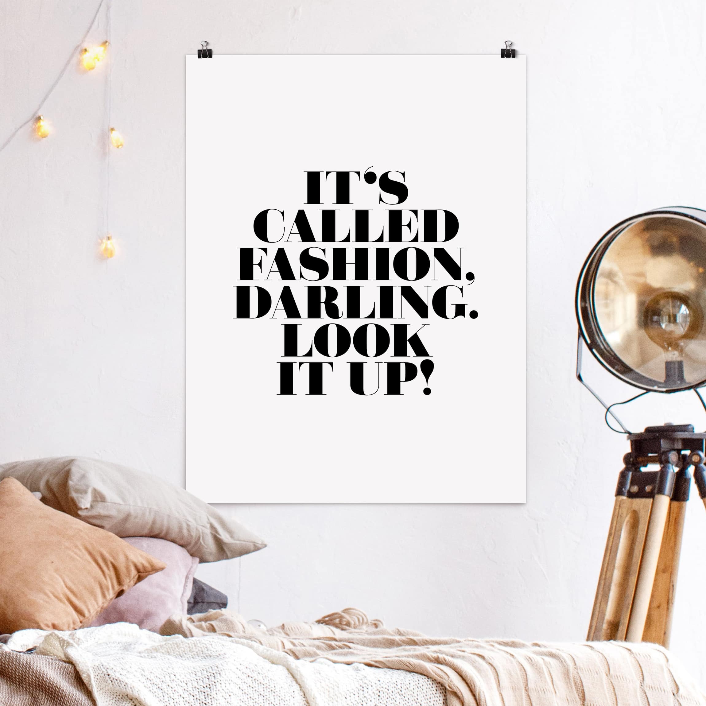 Poster Matt inkl. Posterklammern It's called fashion, Darling