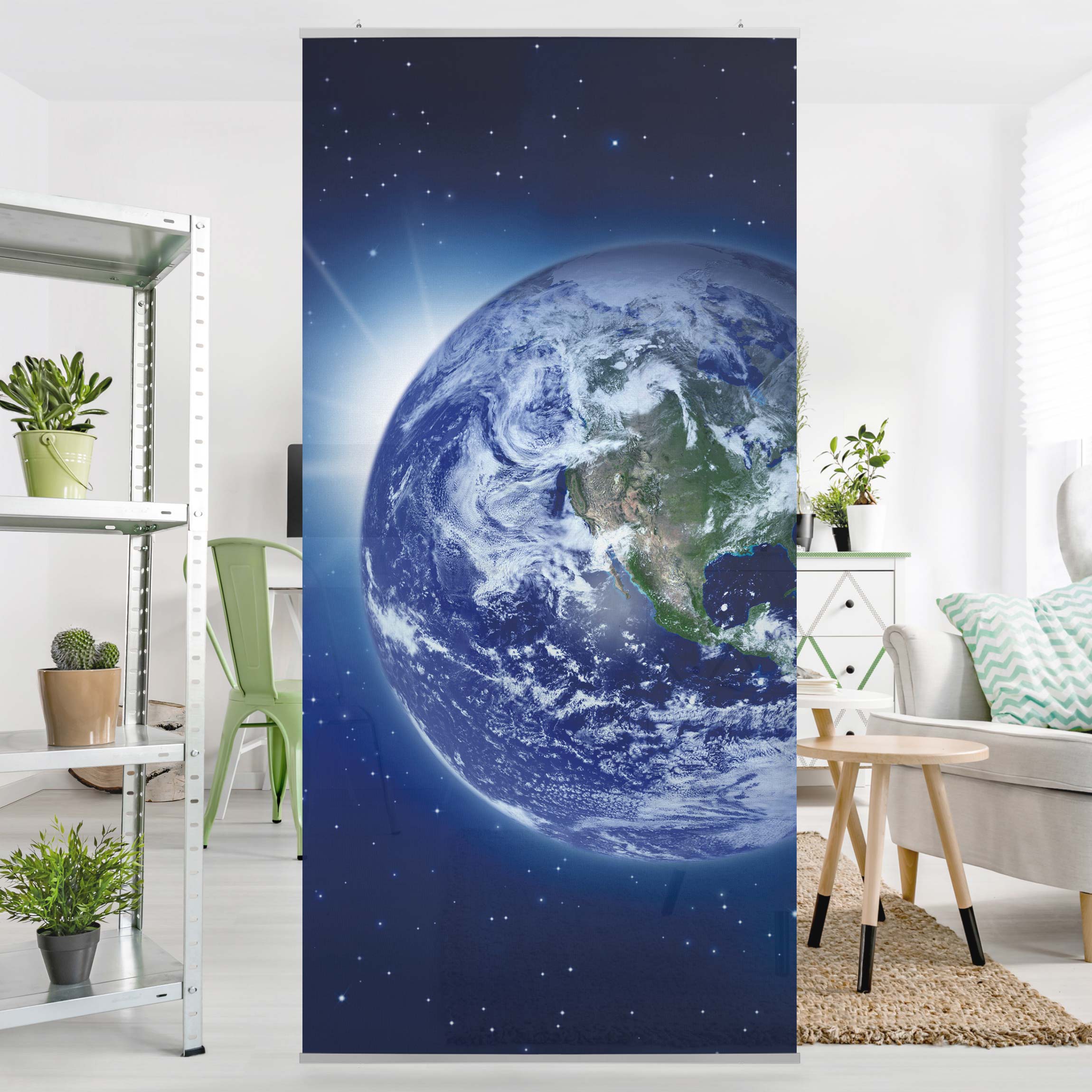 Raumteiler Erde im Weltall