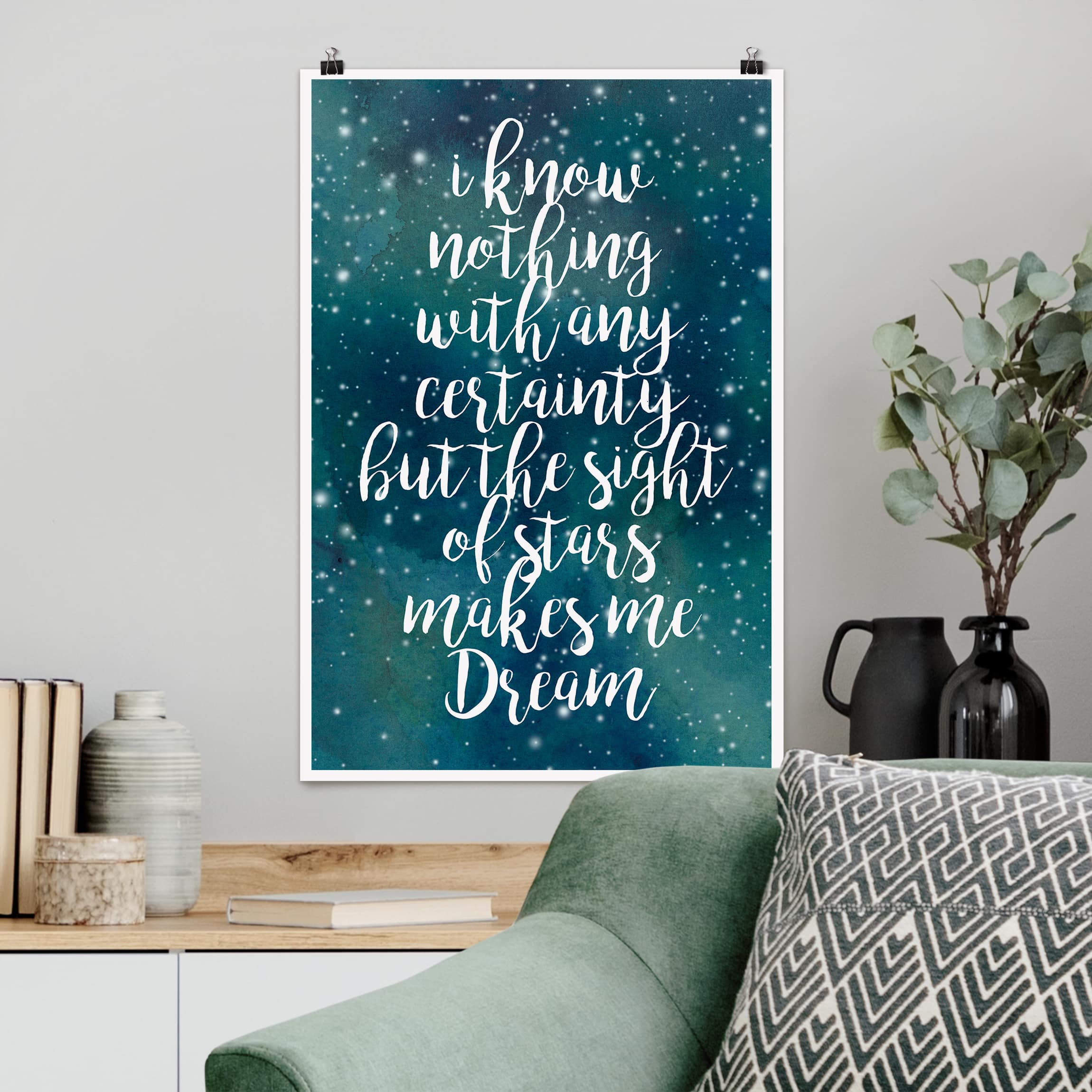 Poster - Hochformat Sternenhimmel Gewissheit