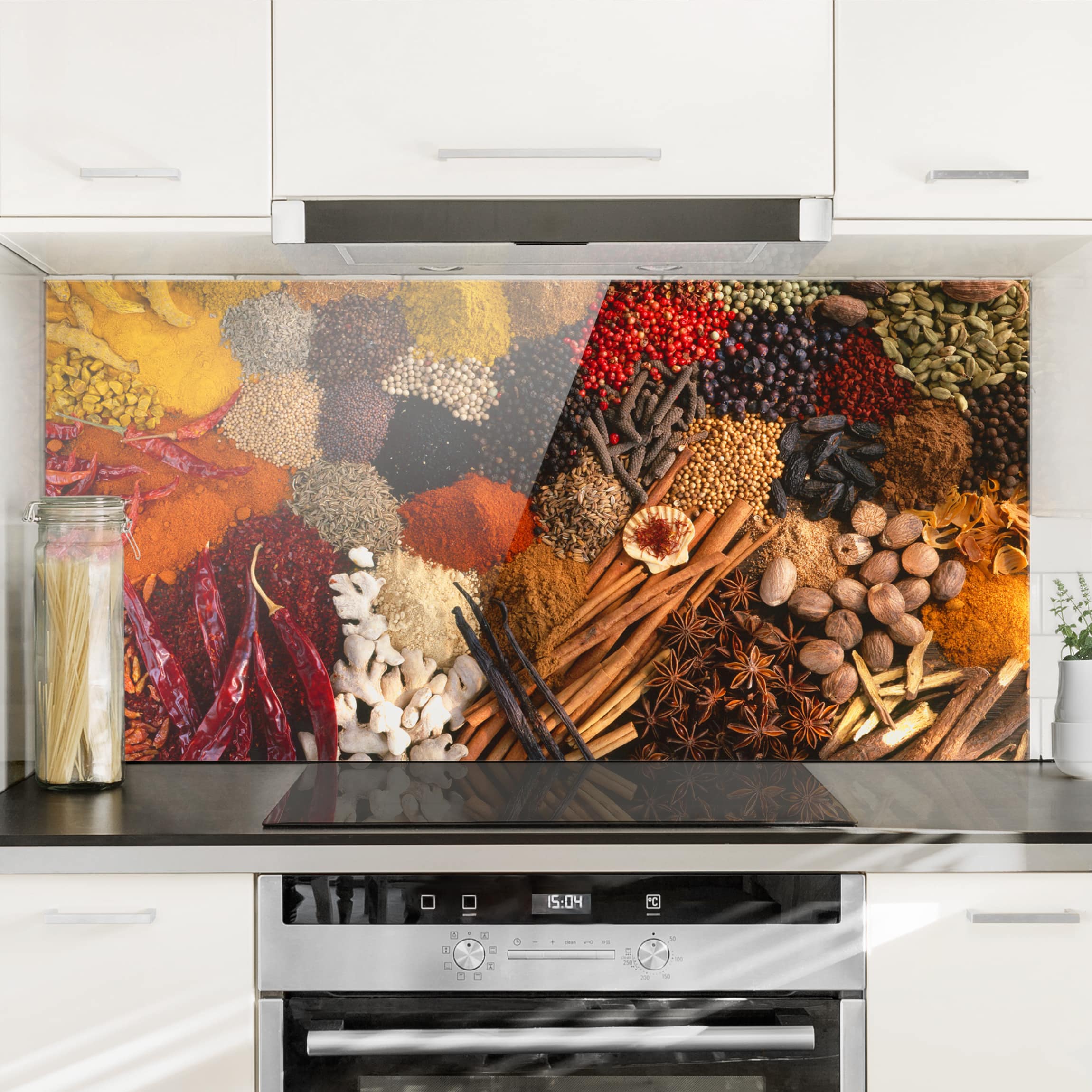 Glas Spritzschutz - Querformat 2:1 Exotische Gewürze