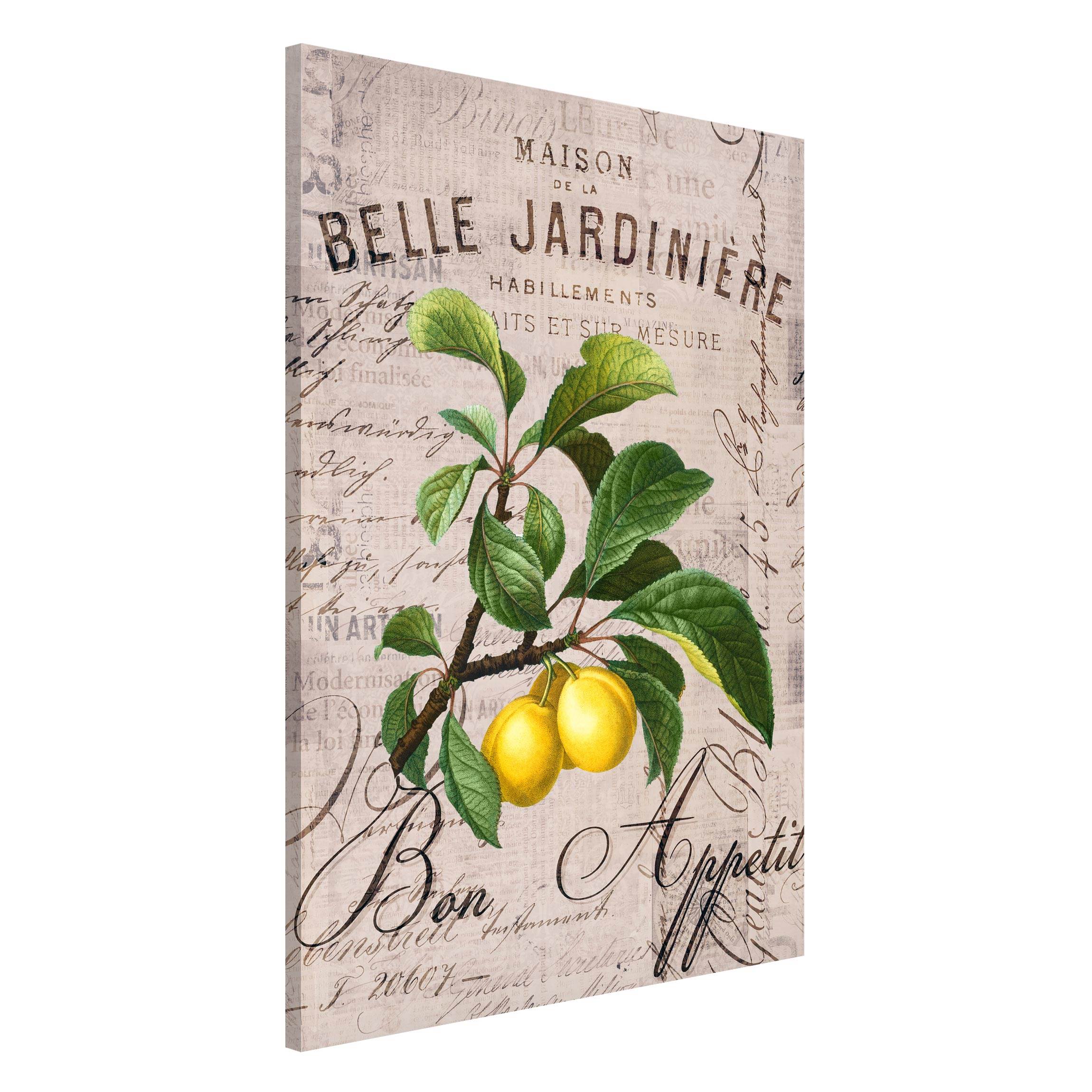 Magnettafel Shabby Chic Collage - Pflaumen