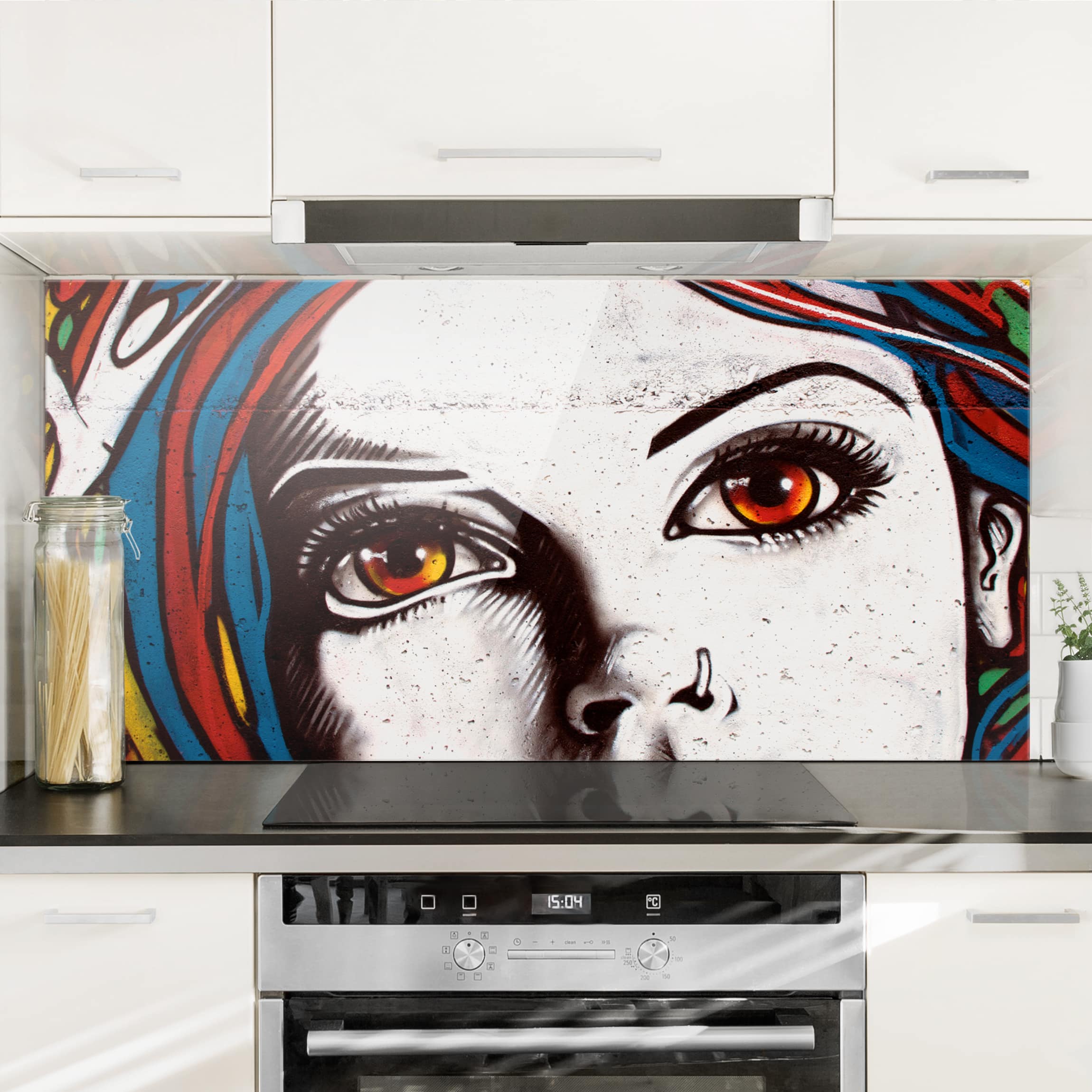 Glas Spritzschutz - Querformat 2:1 Punk Graffiti