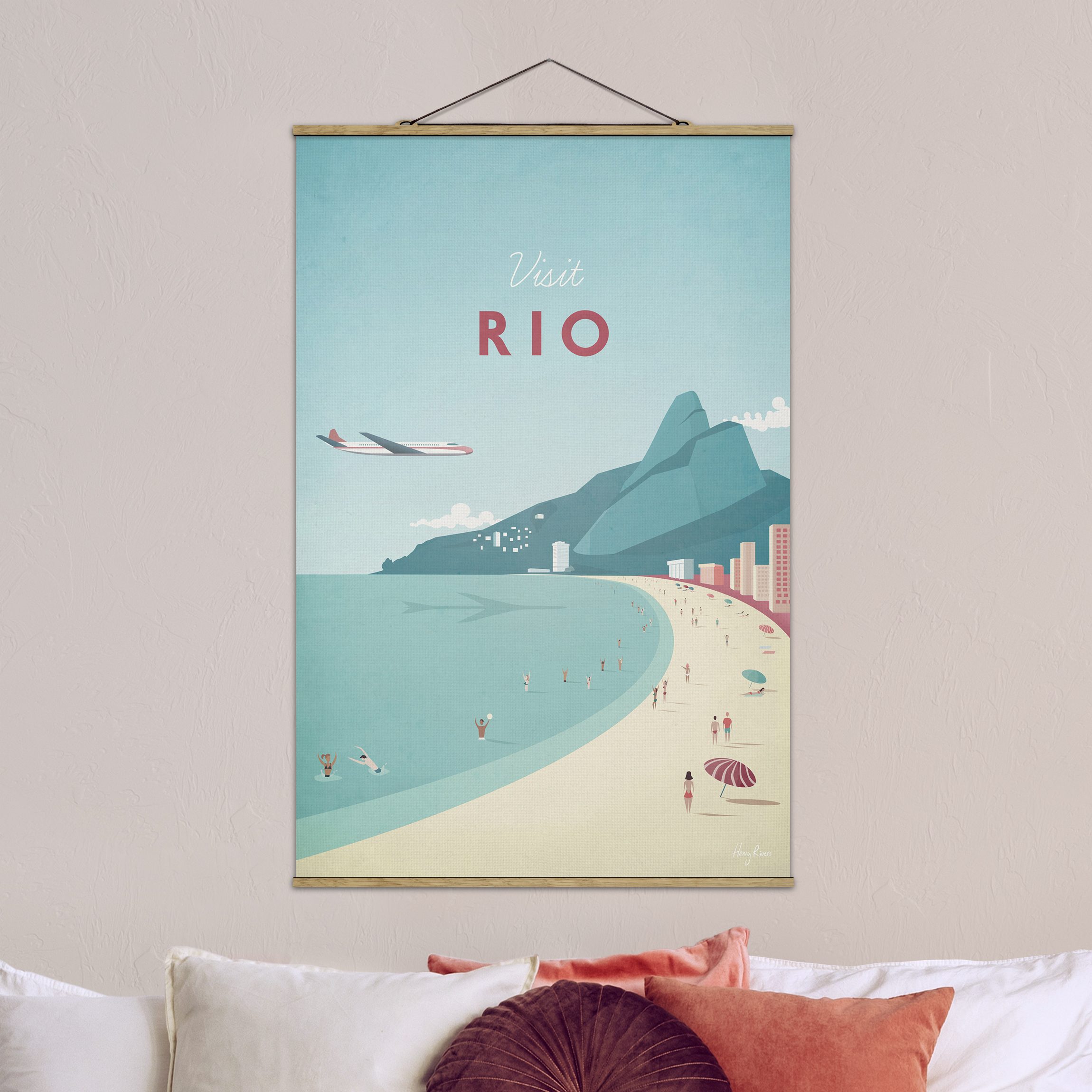 Stoffbild - Hochformat Reiseposter - Rio de Janeiro