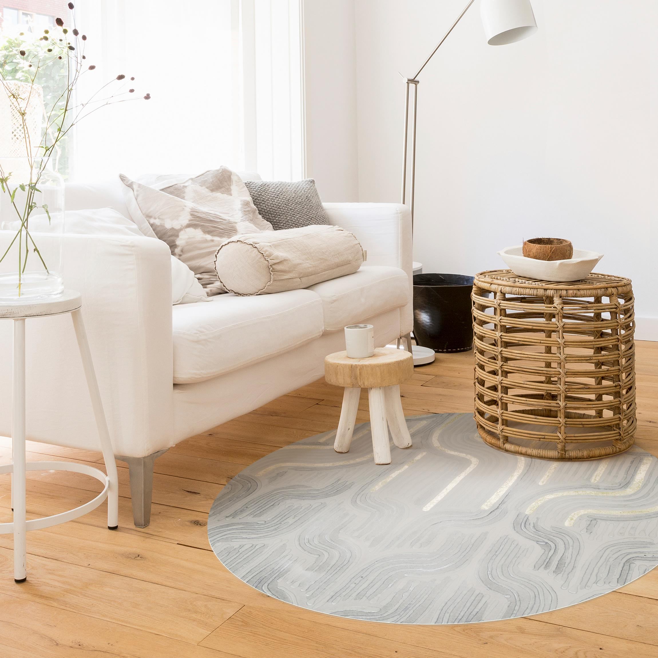 Runder Vinyl-Teppich Chenille II