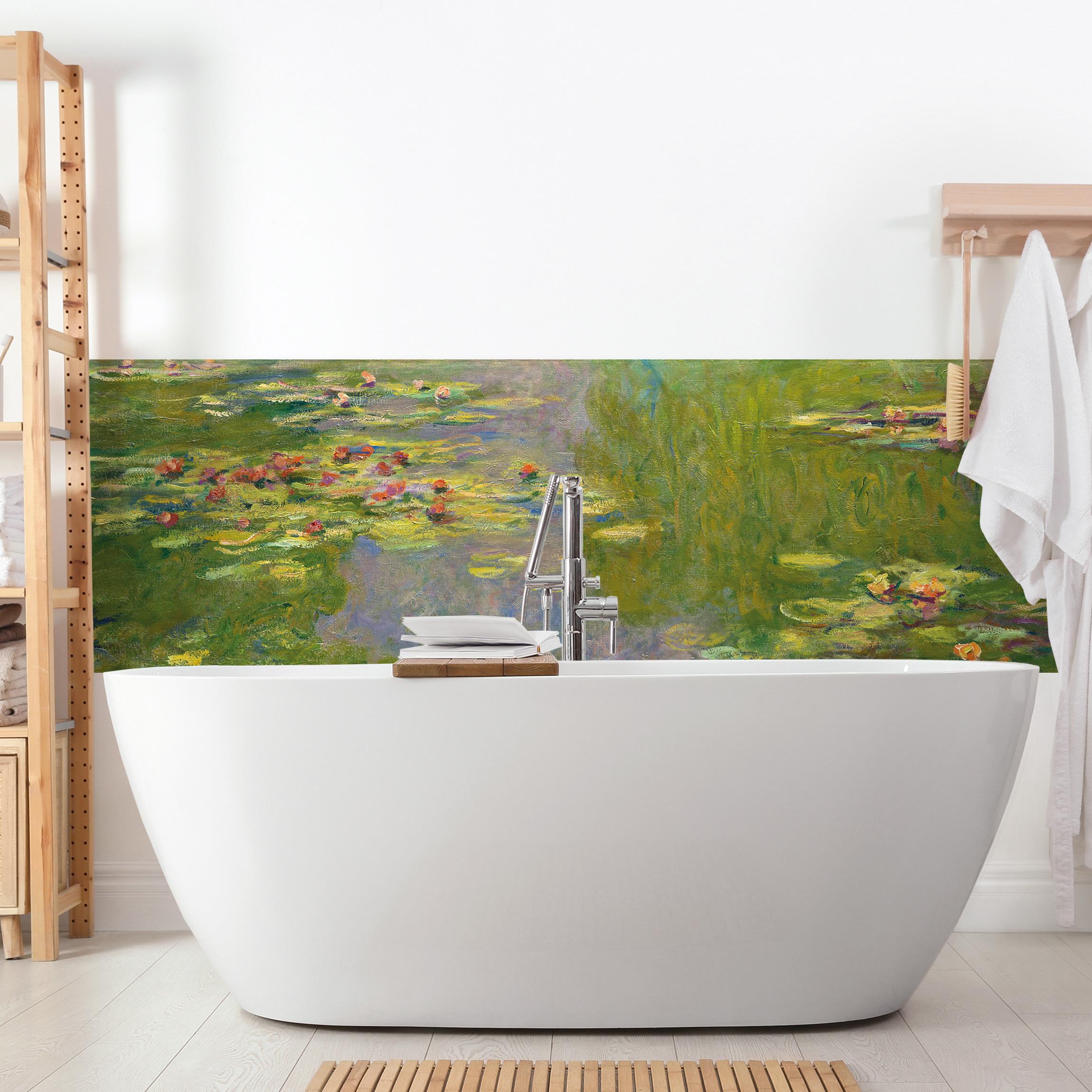 Wandverkleidung Bad Claude Monet - Grüne Seerosen