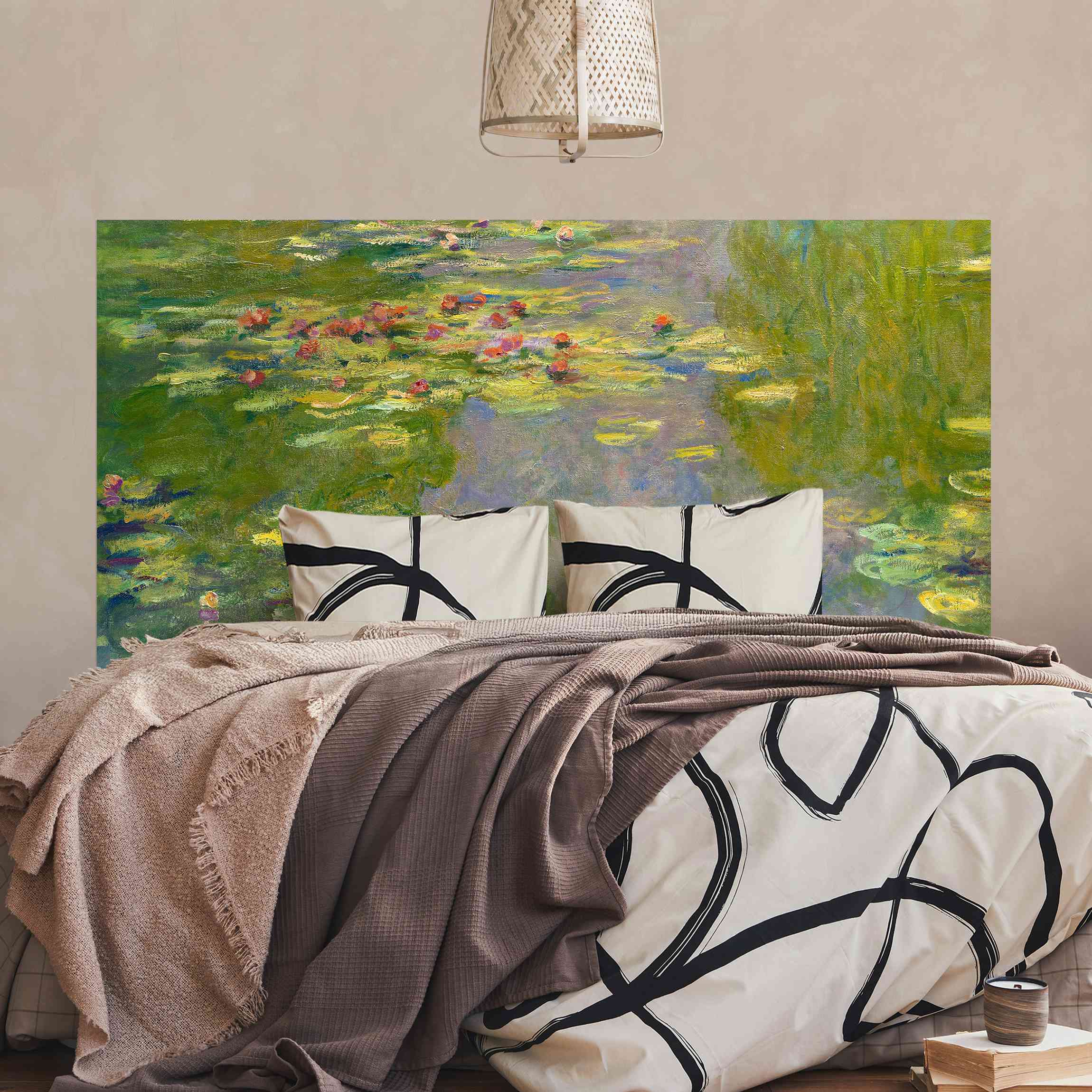 Kopfteil Bett Claude Monet - Grüne Seerosen