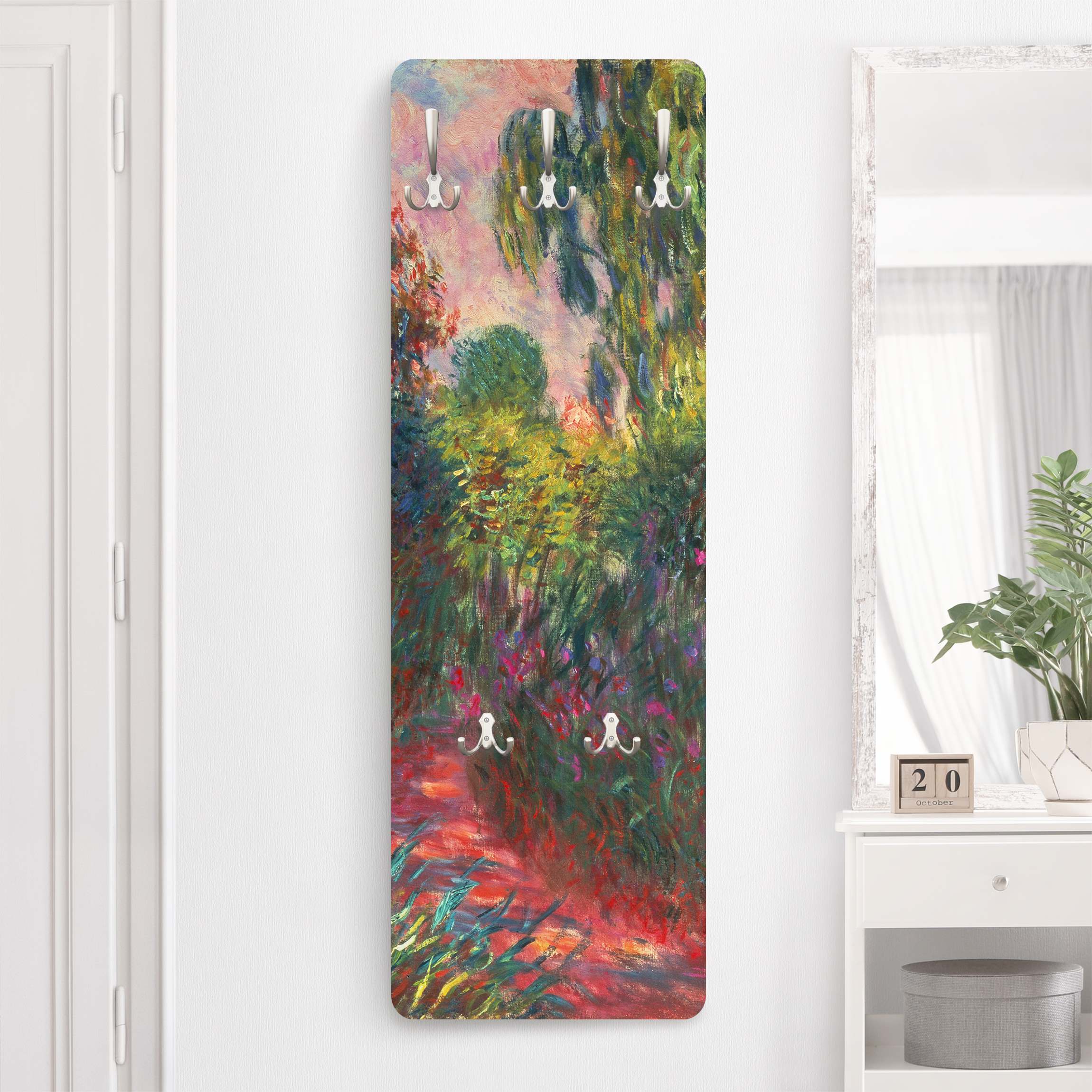 Wandgarderobe Holzpaneel Claude Monet - Japanische Brücke im Garten von Giverny