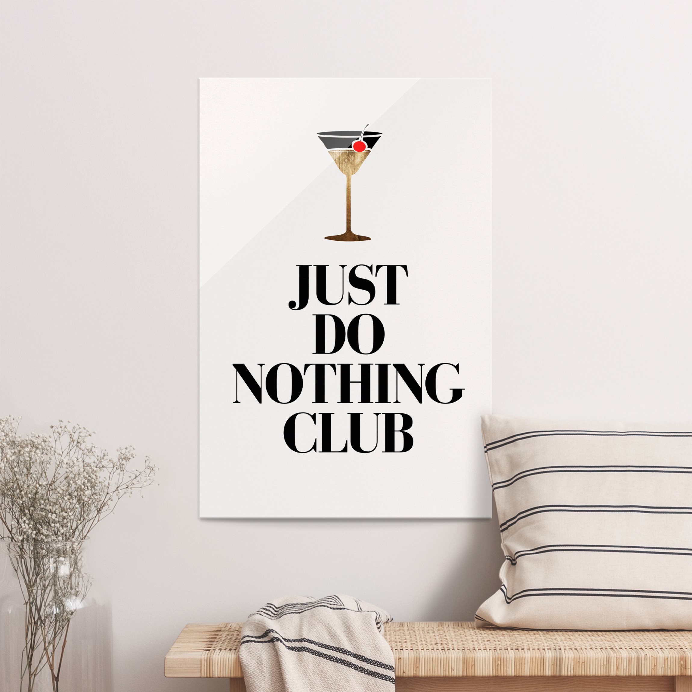 Glasbild Cocktail - Just do nothing club