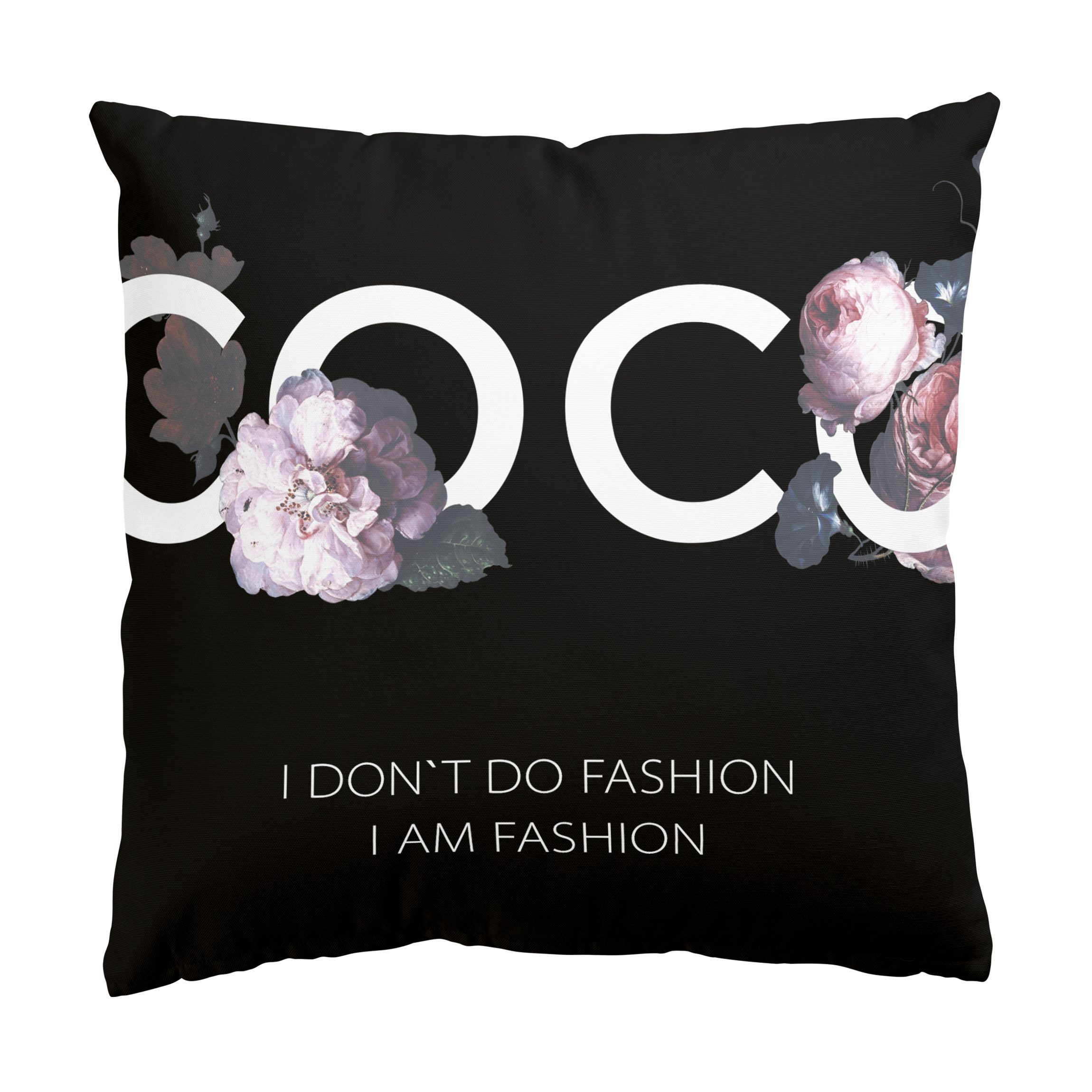 Dekokissen COCO - I don´t do fashion Rosen Schwarz