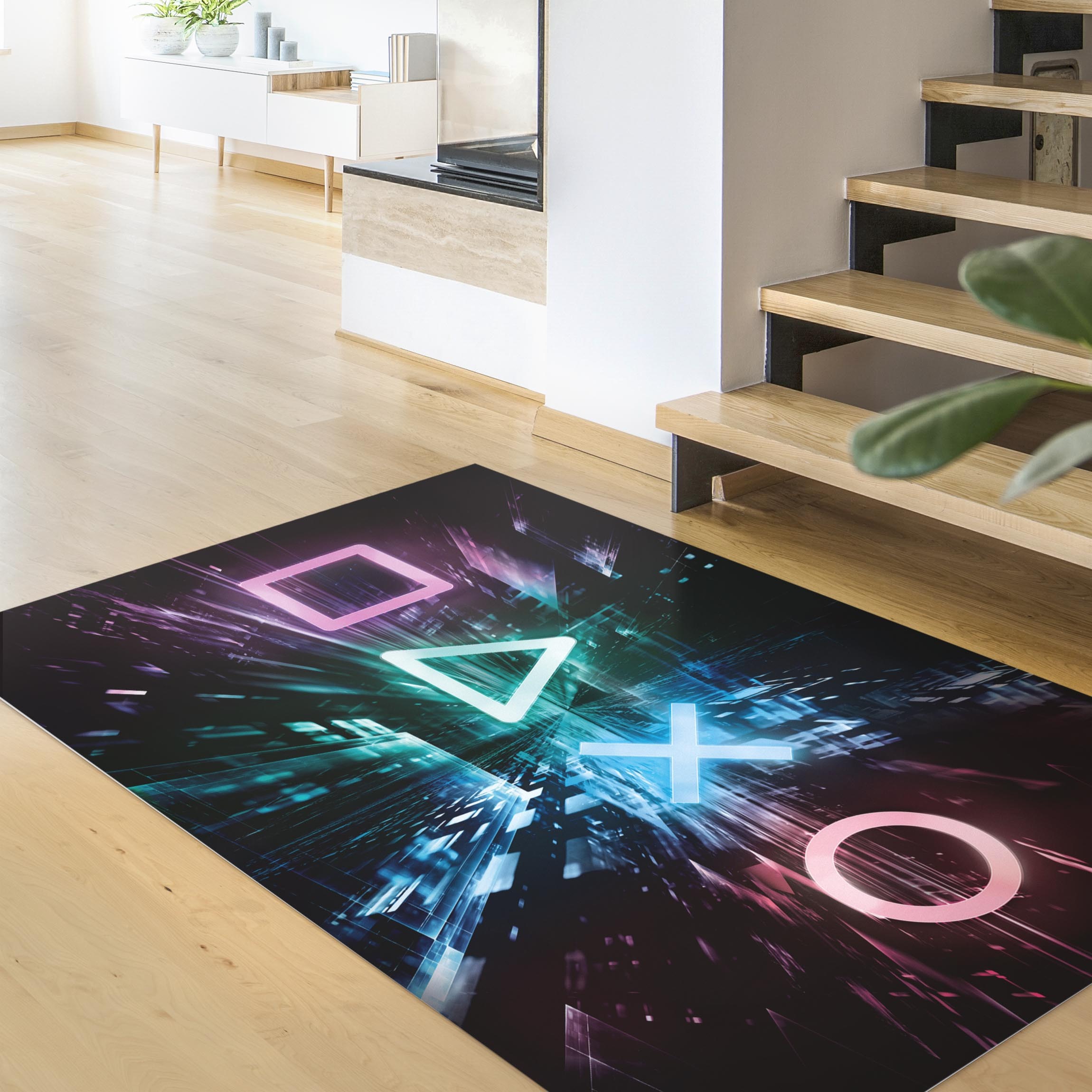 Vinylteppich Controller Symbole im Lichtermeer