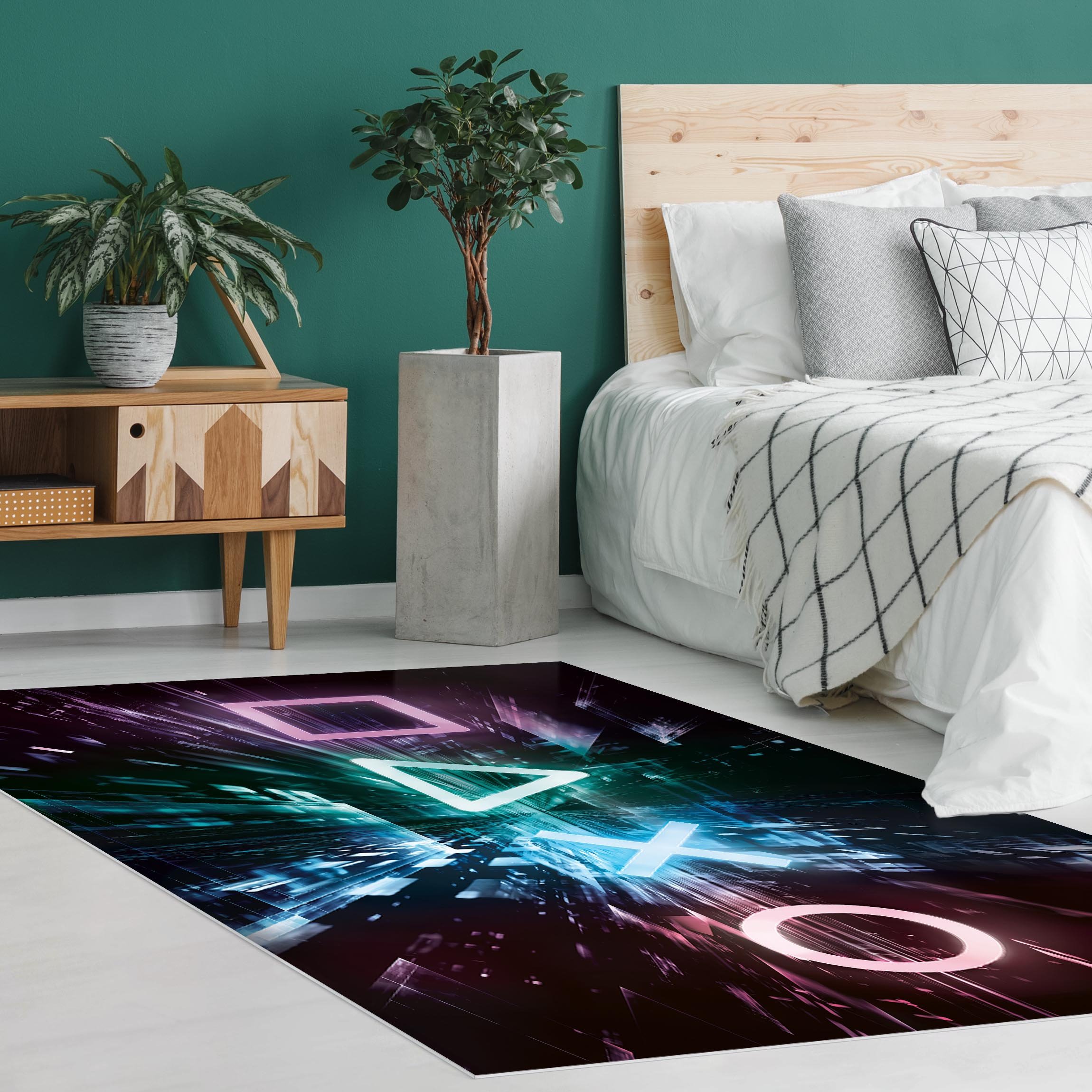 Vinylteppich Controller Symbole im Lichtermeer