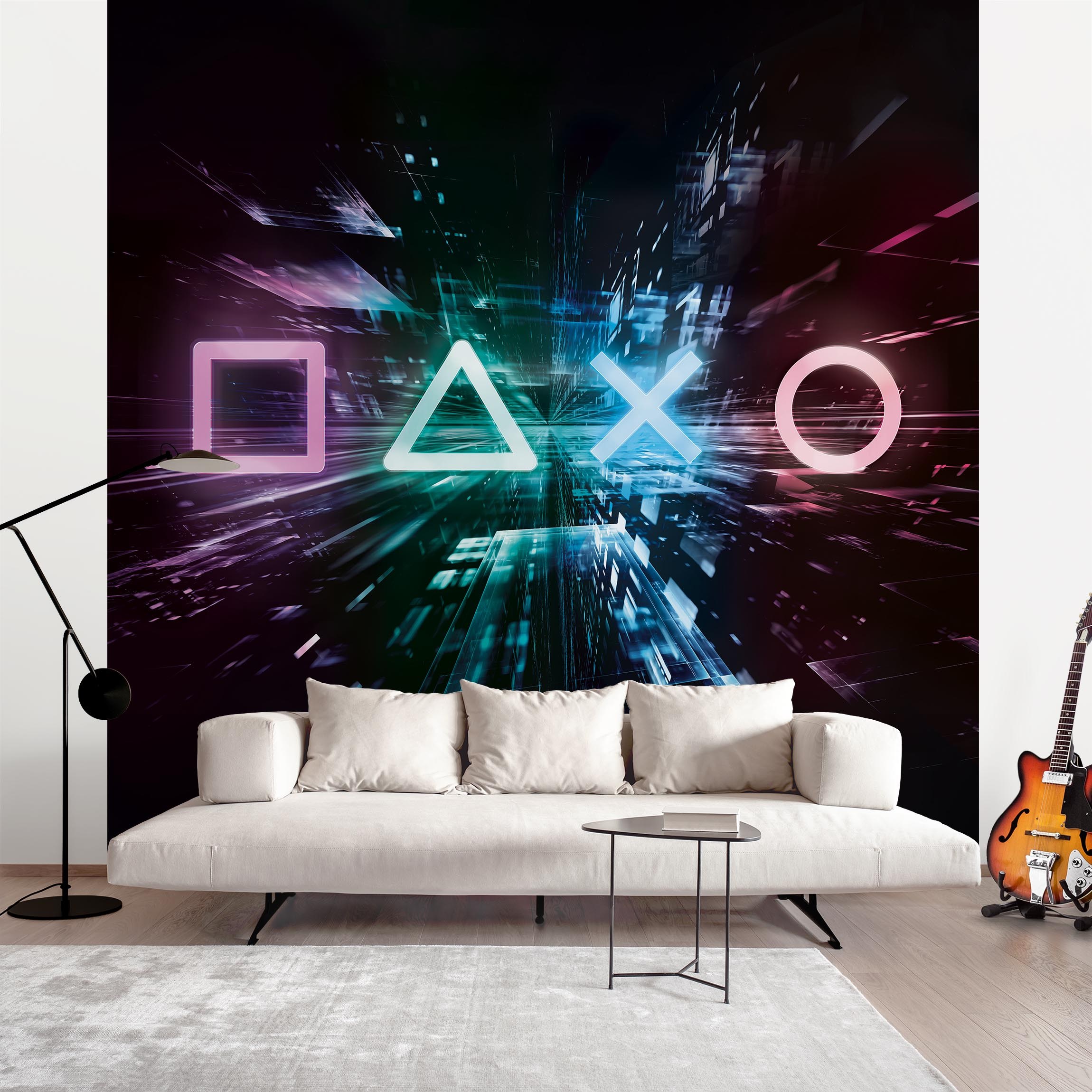 Fototapete Controller Symbole im Lichtermeer