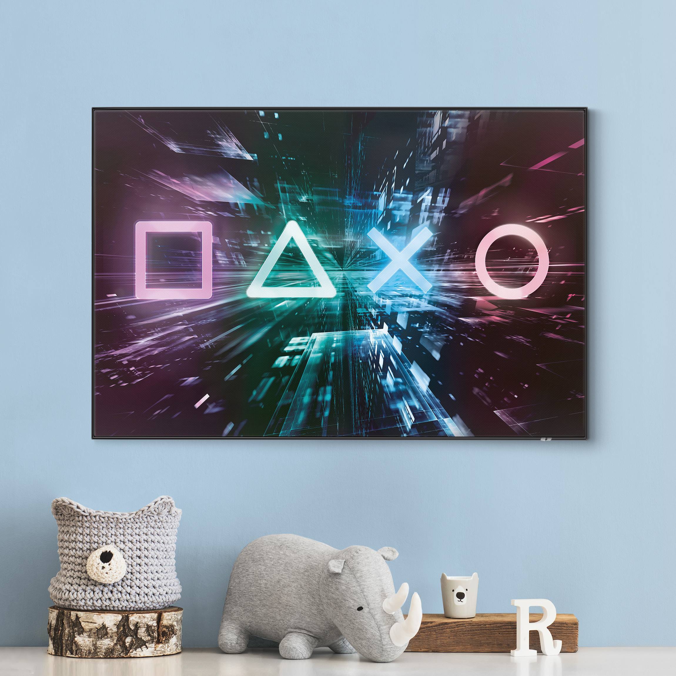 Wechselbild Controller Symbole im Lichtermeer