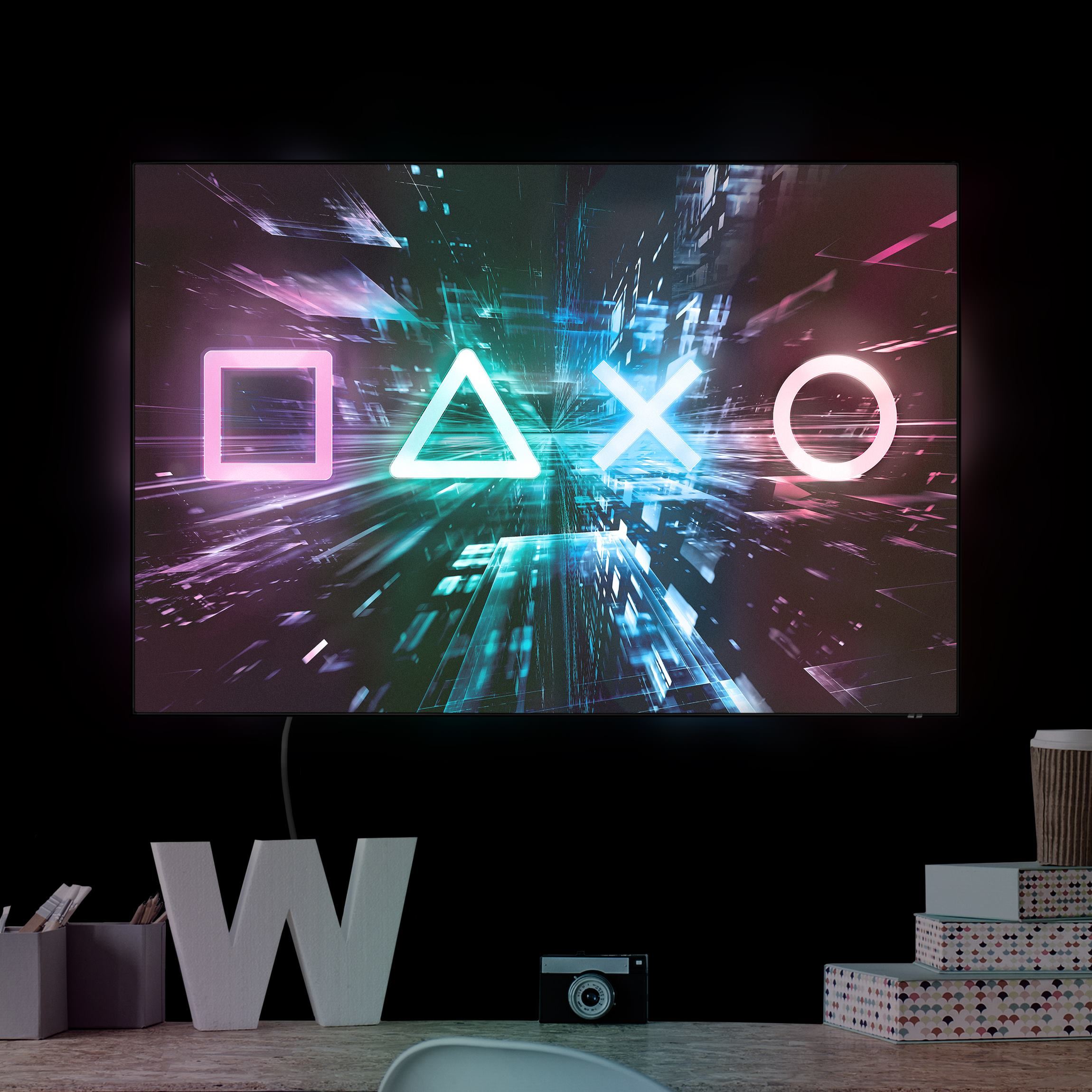 LED-Wechselbild Controller Symbole im Lichtermeer