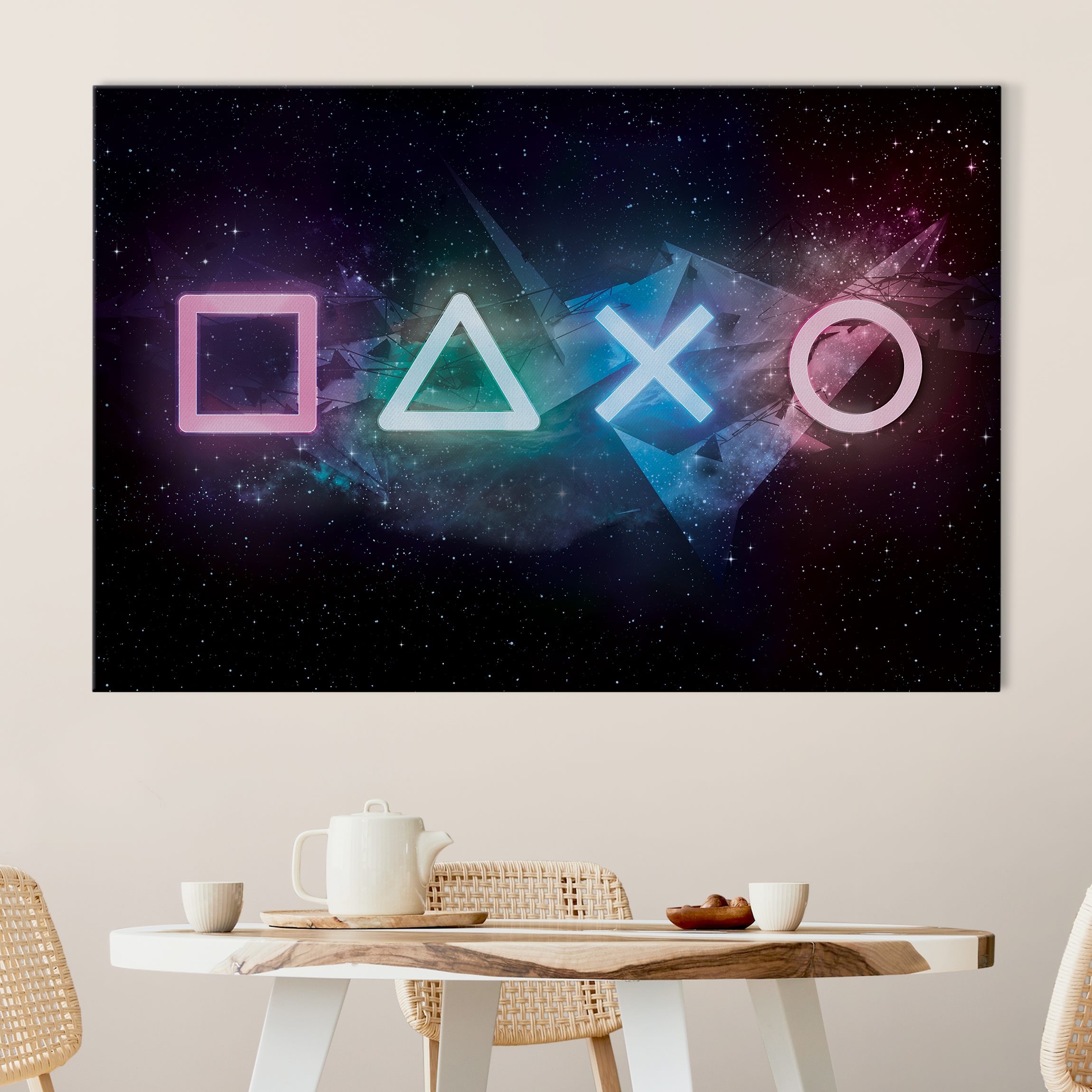 Akustikbild Controller Symbole in ferner Galaxie