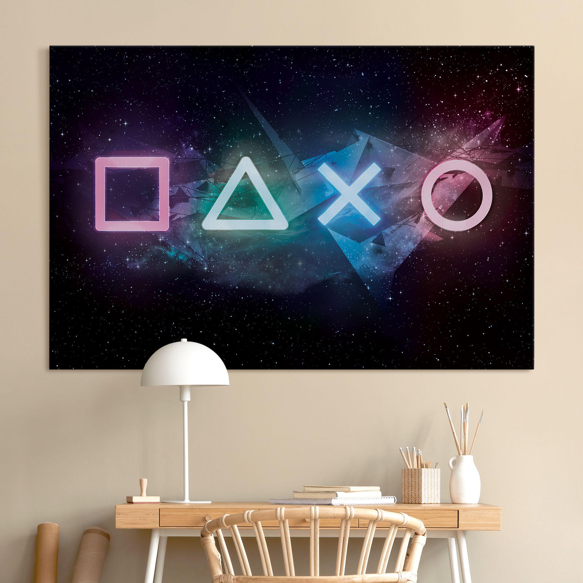 Akustikbild Controller Symbole in ferner Galaxie