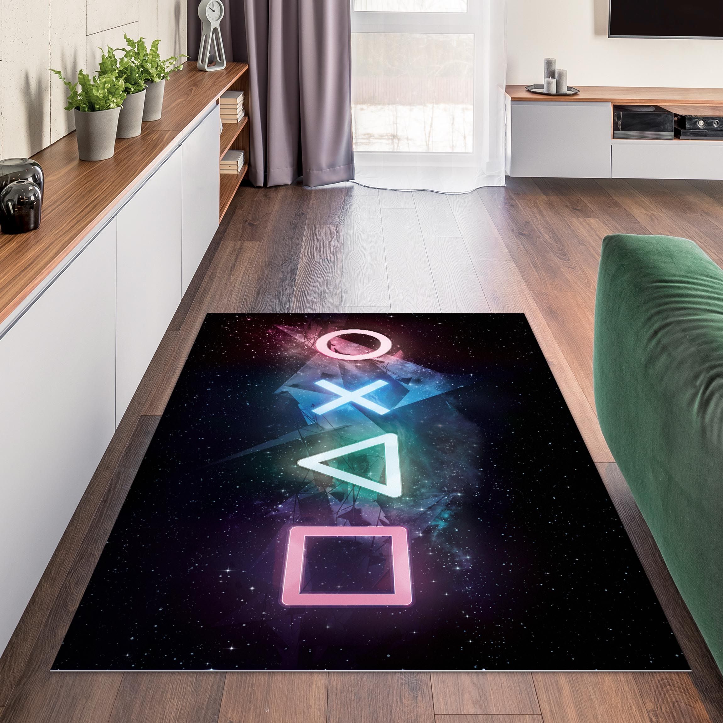 Vinylteppich Controller Symbole in ferner Galaxie