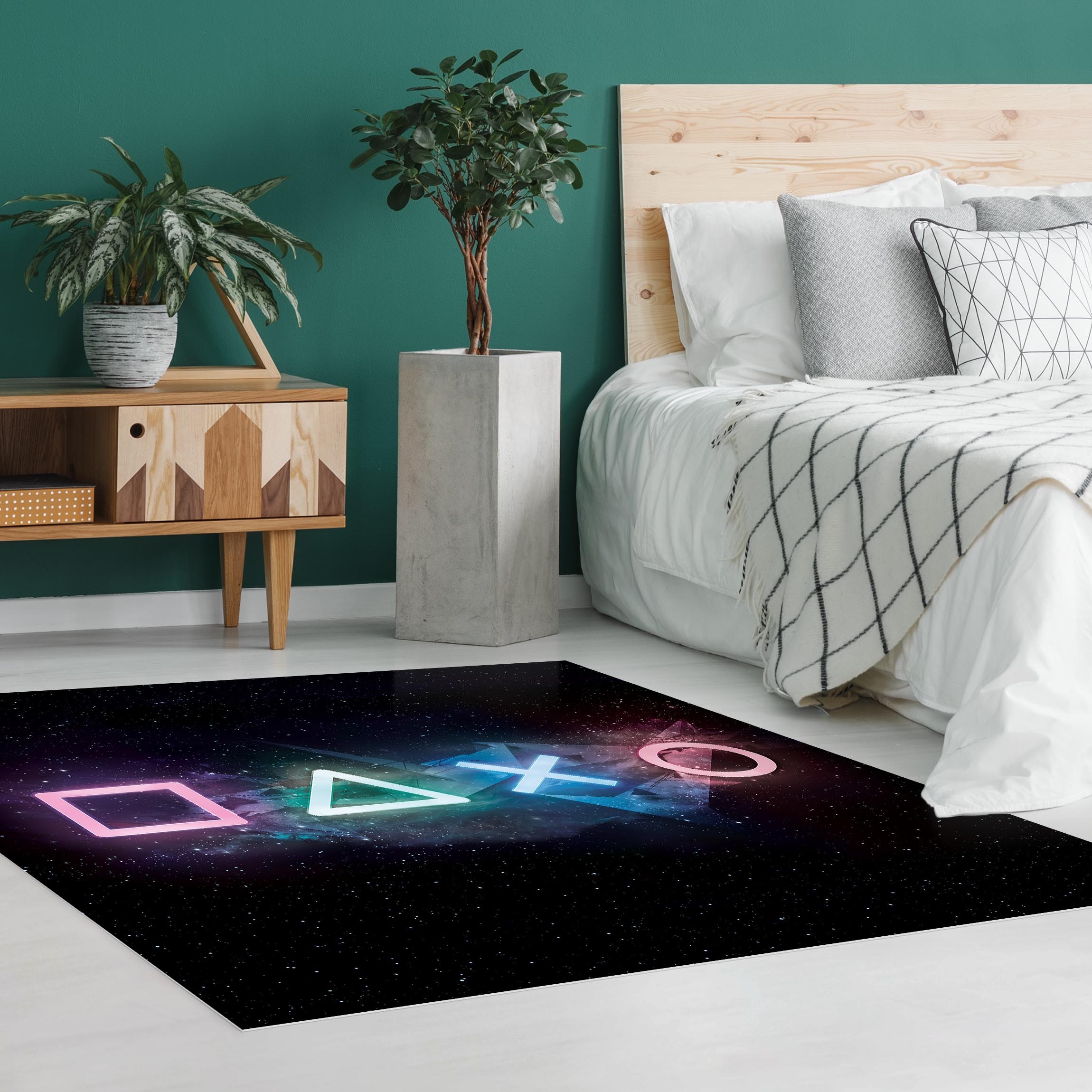 Vinylteppich Controller Symbole in ferner Galaxie