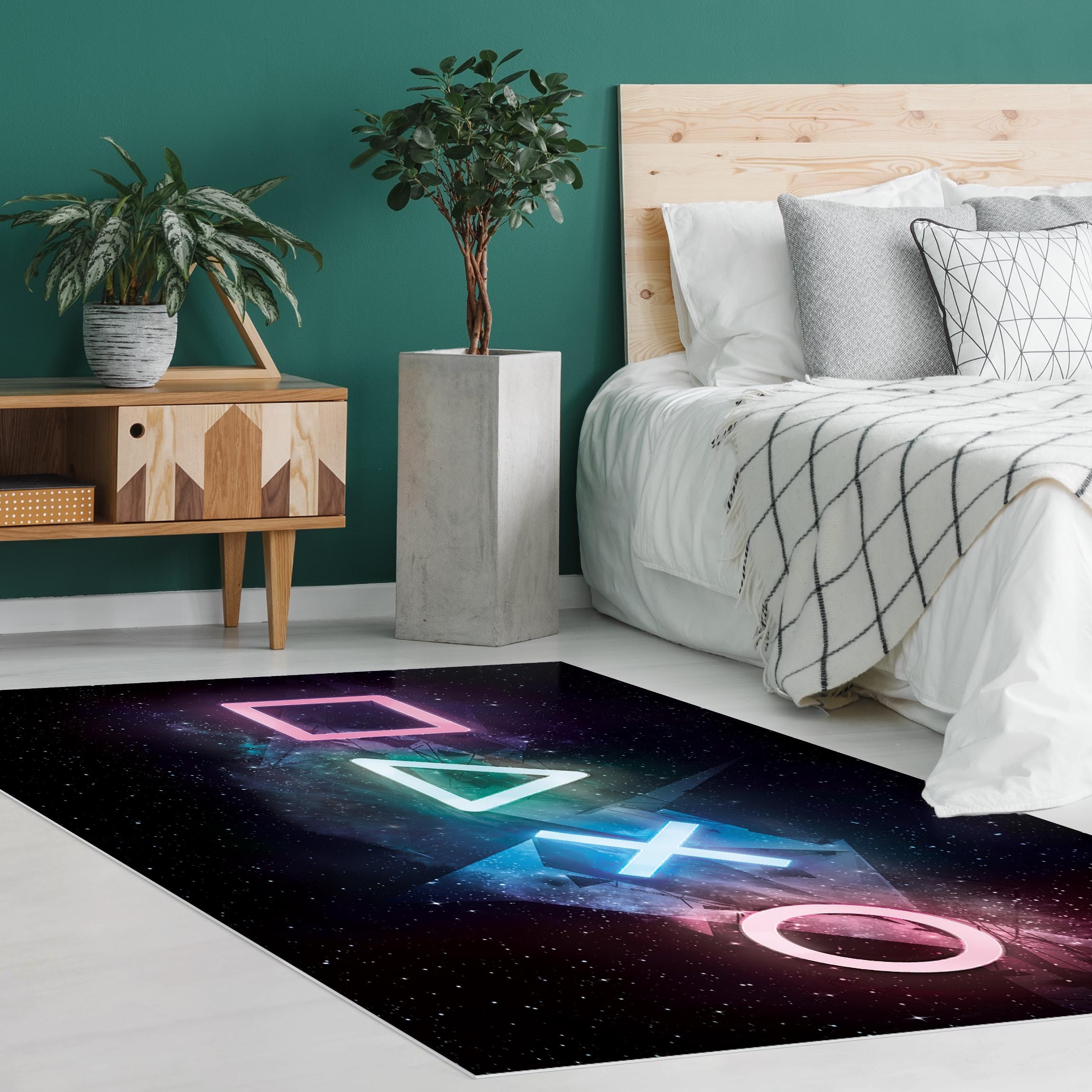 Vinylteppich Controller Symbole in ferner Galaxie