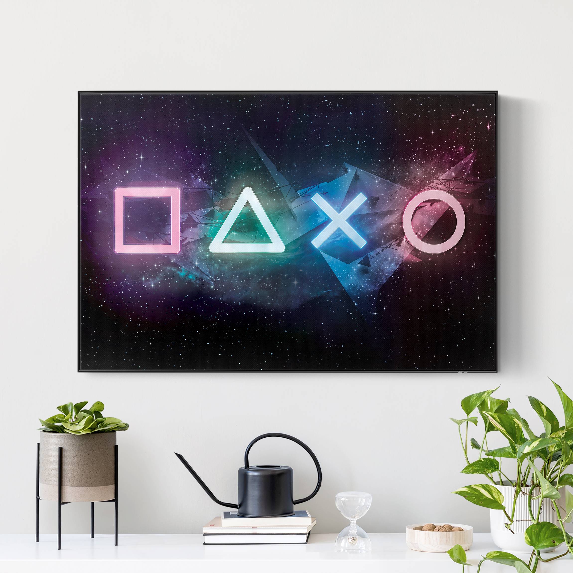 Akustik-Wechselbild Controller Symbole in ferner Galaxie