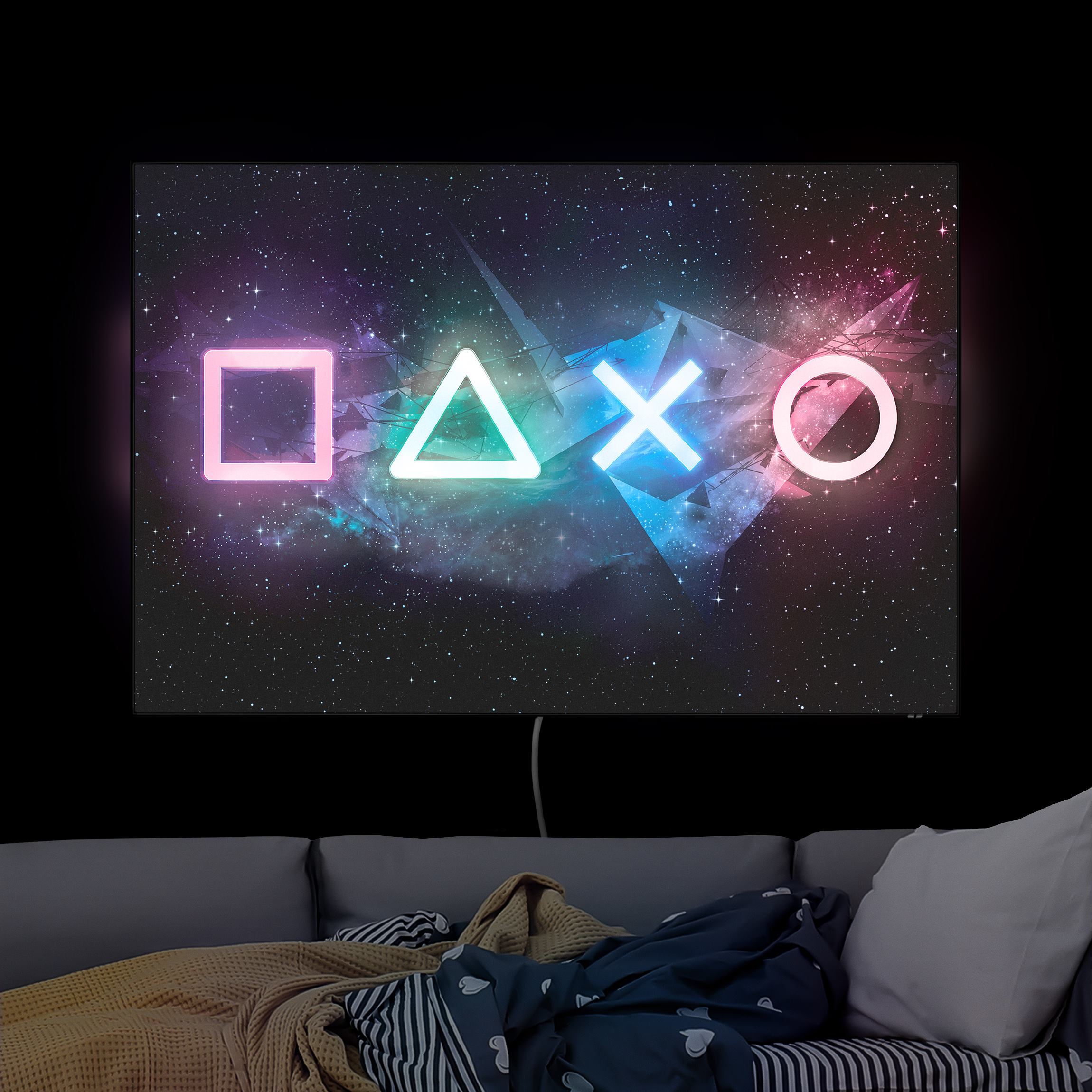 LED-Wechselbild Controller Symbole in ferner Galaxie