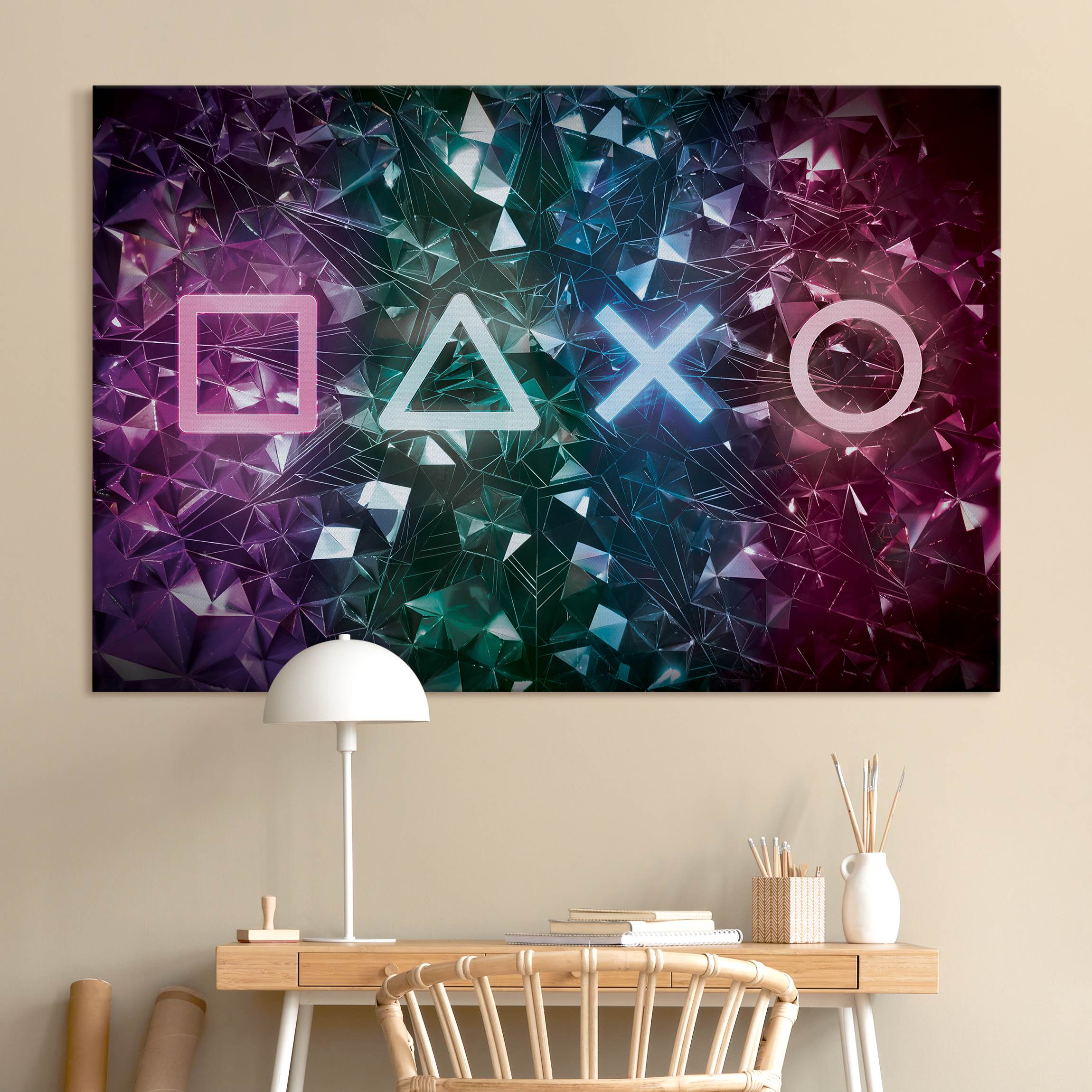 Akustikbild Controller Symbole in Kristallen