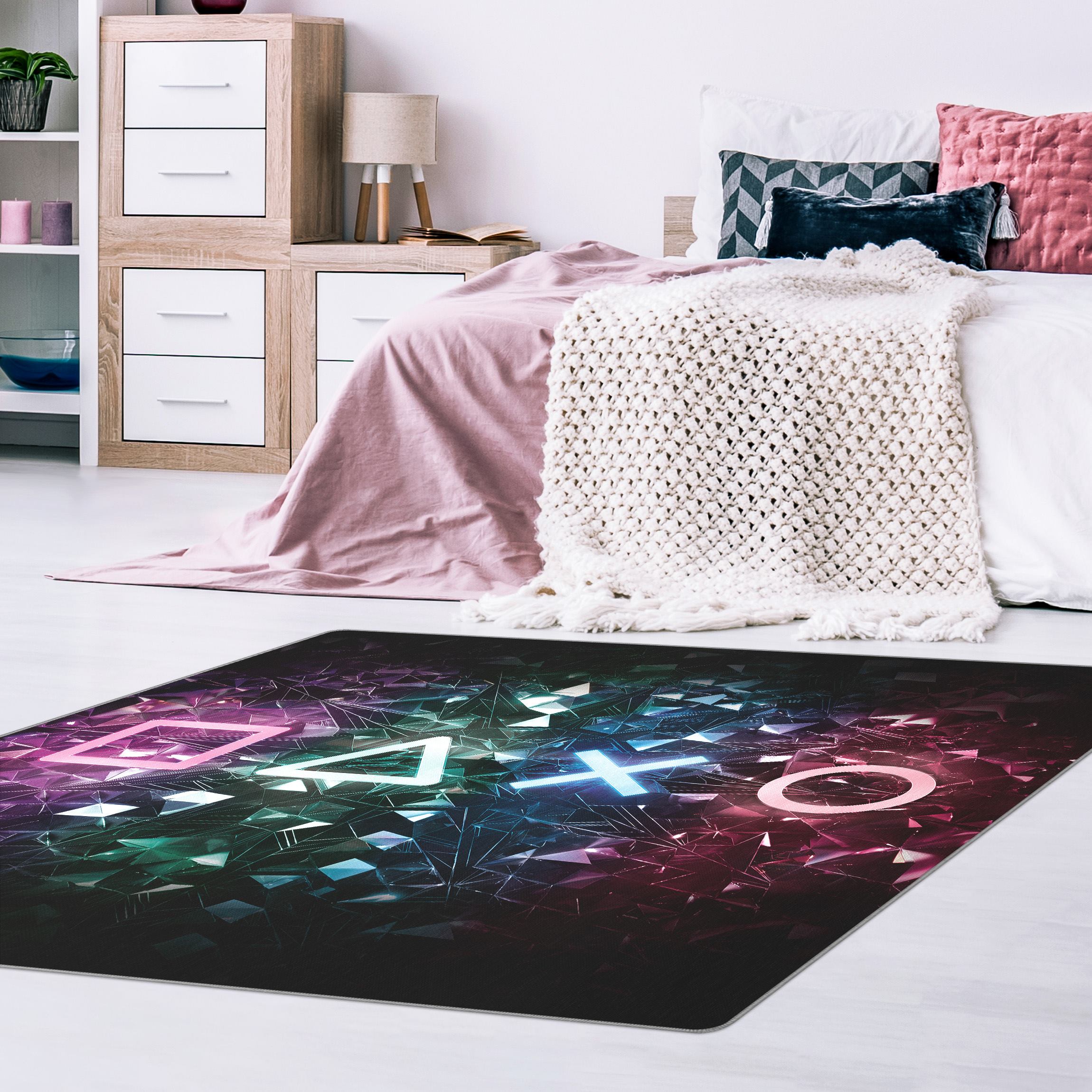 Teppich Controller Symbole in Kristallen