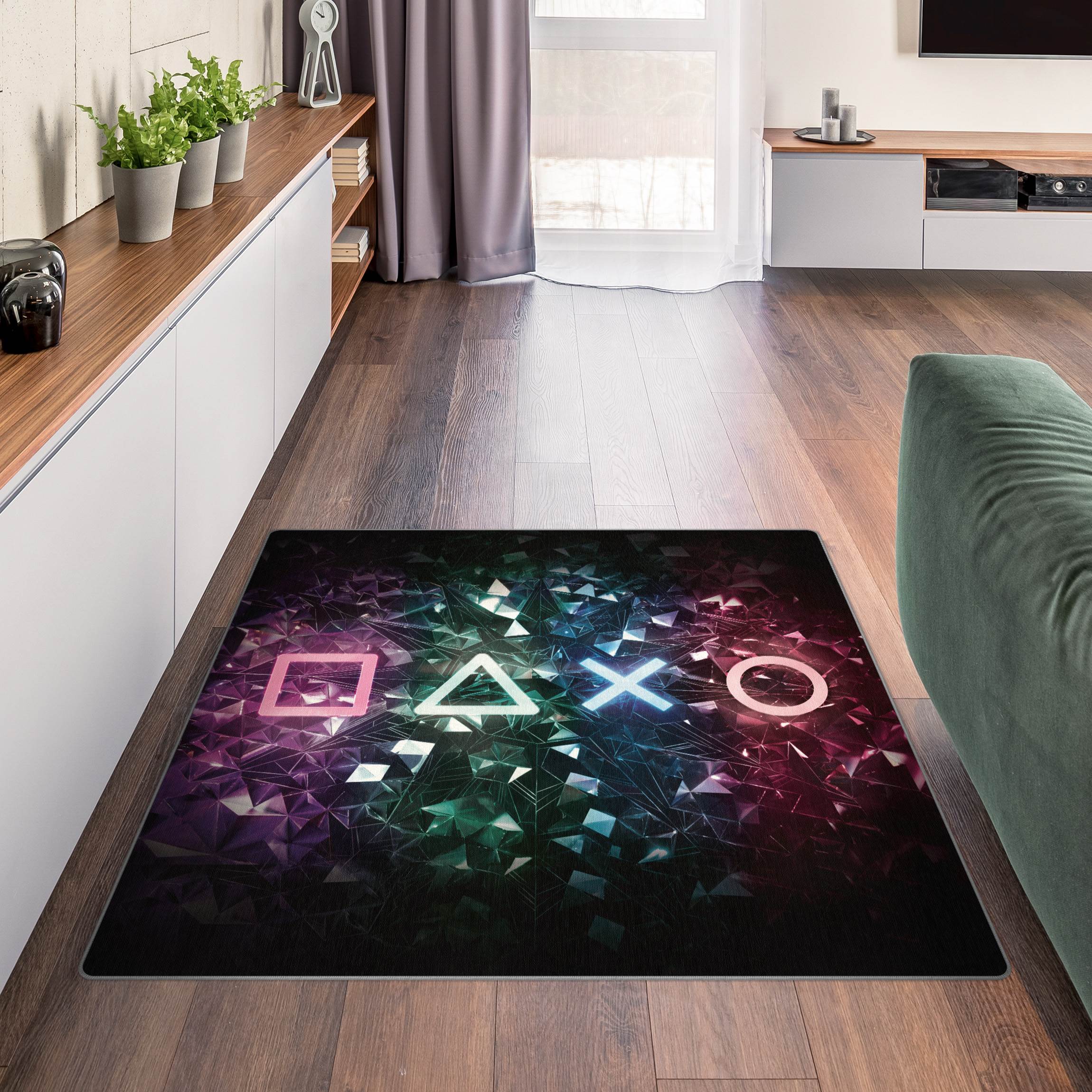 Teppich Controller Symbole in Kristallen