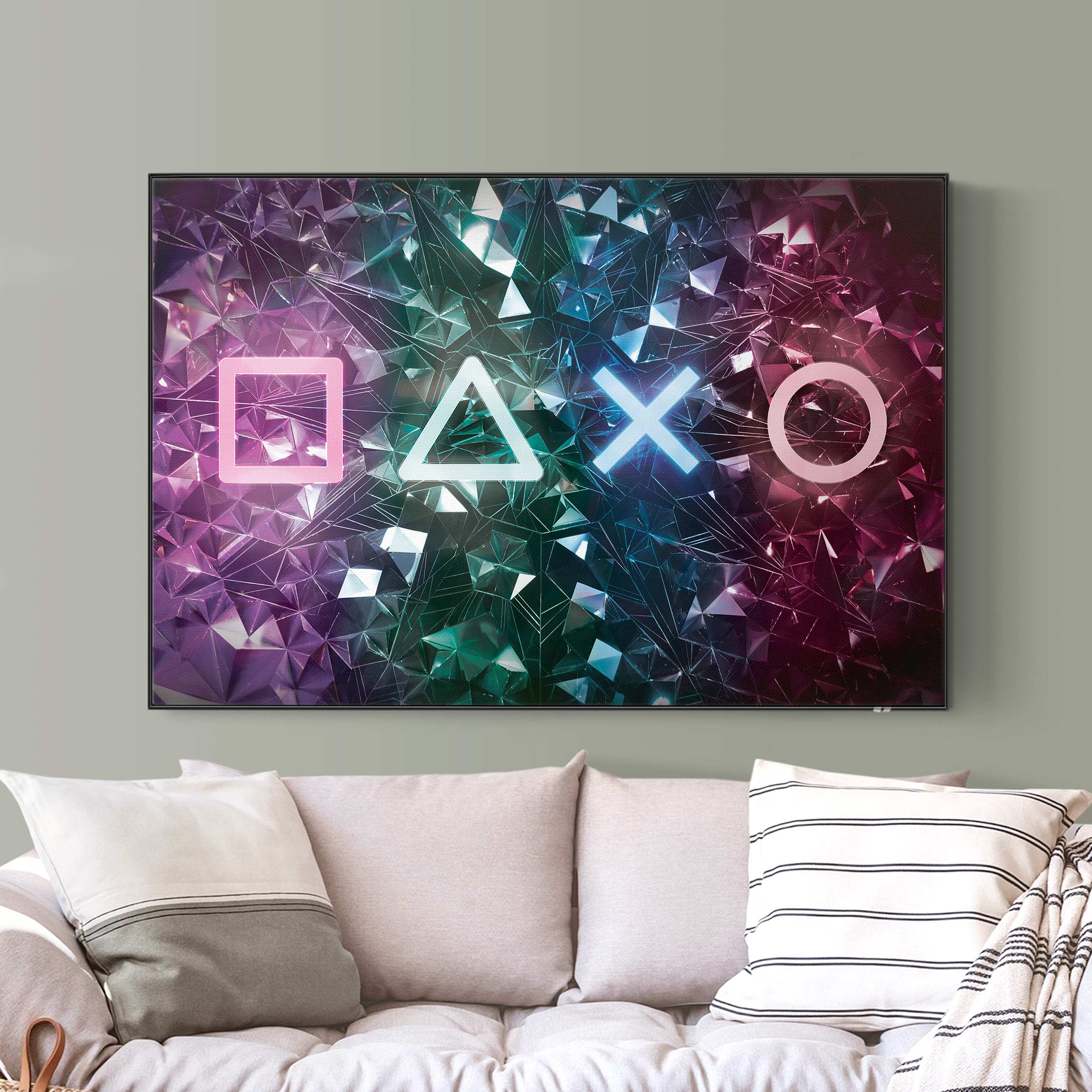 Akustik-Wechselbild Controller Symbole in Kristallen