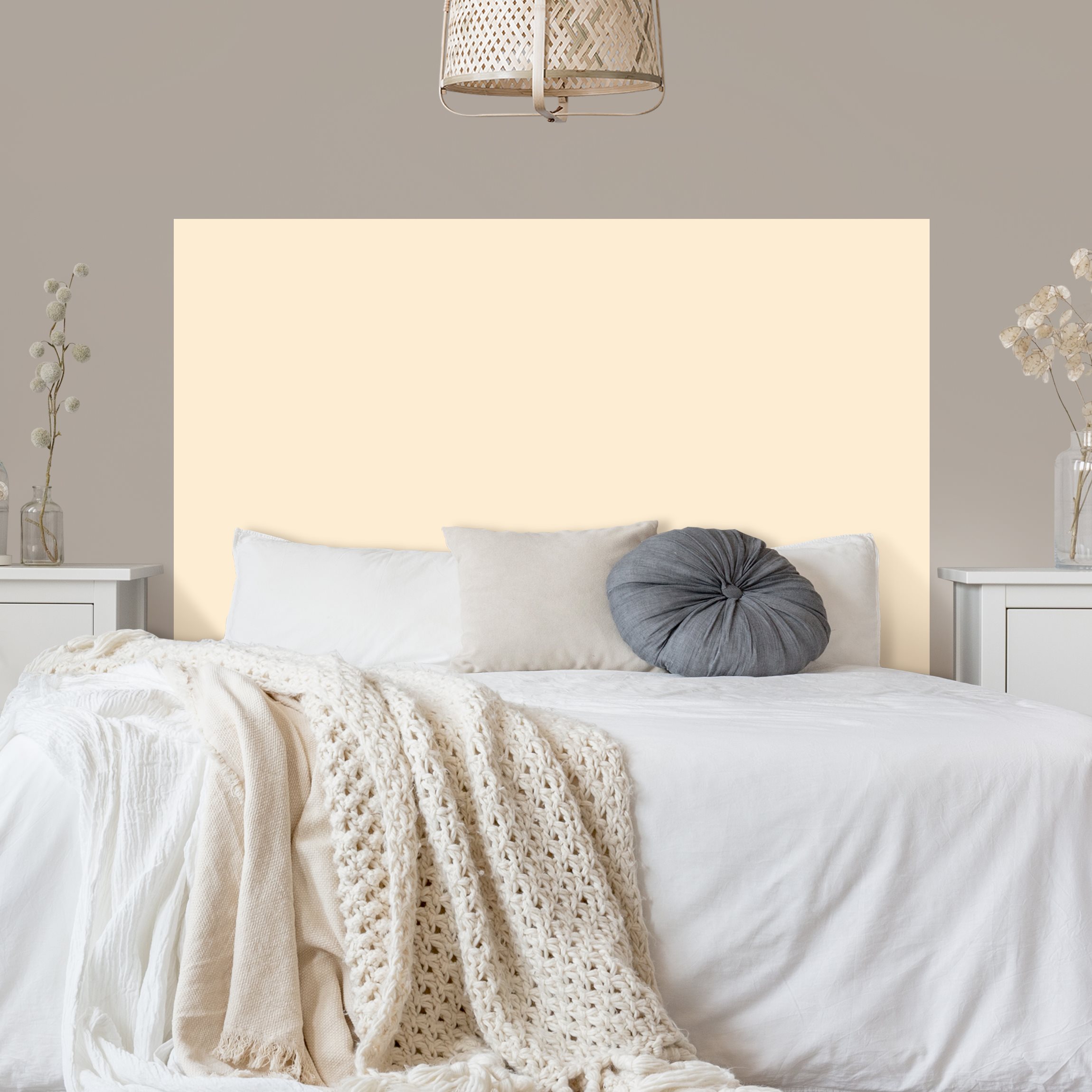 Kopfteil Bett Crème