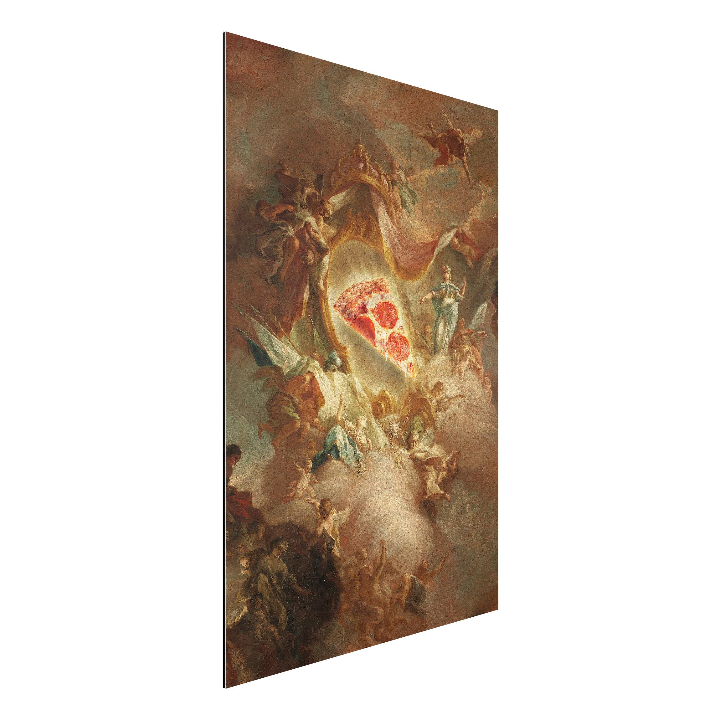 Alu-Dibond Outdoor Bild Heilige Pizza