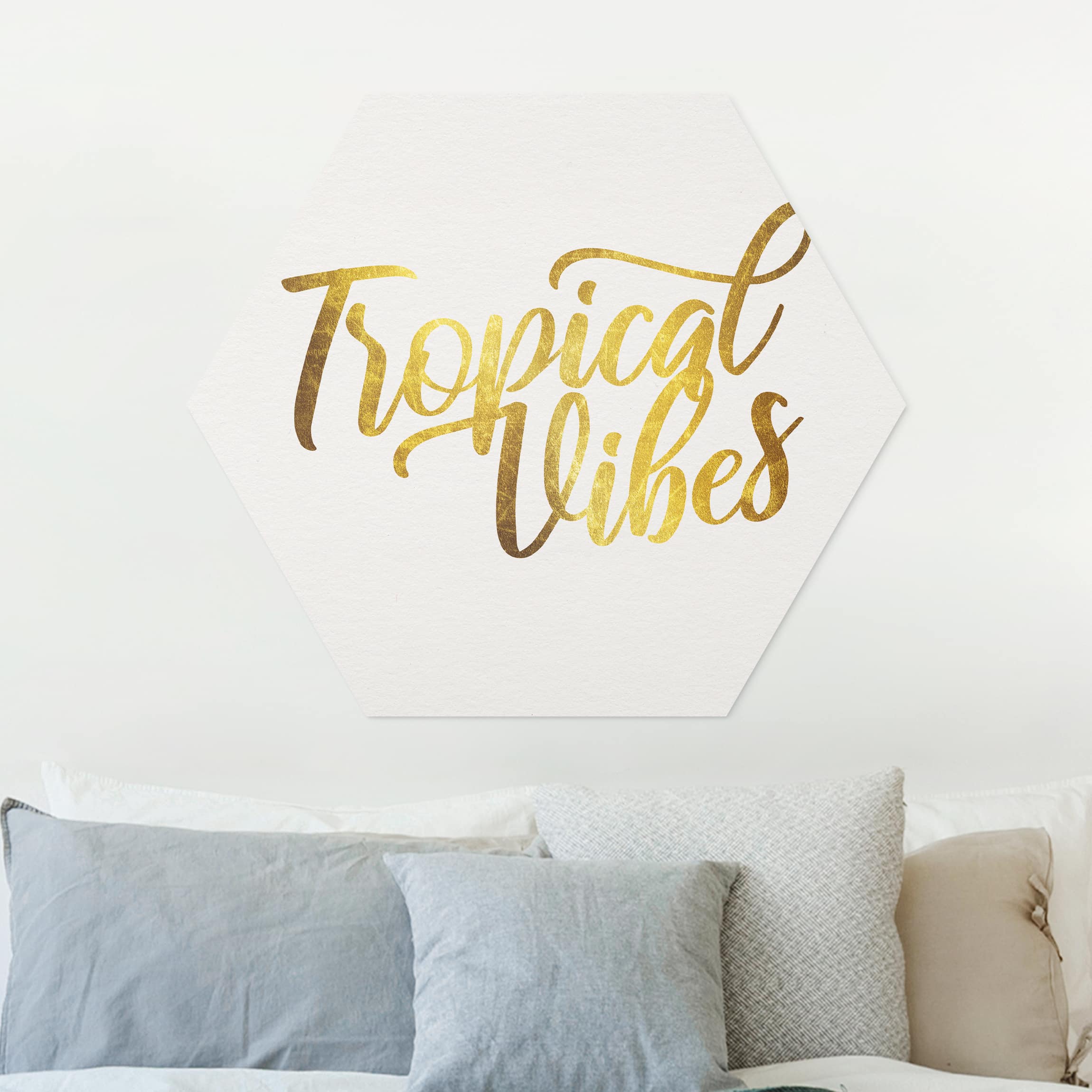 Hexagon-Forexbild Gold - Tropical Vibes