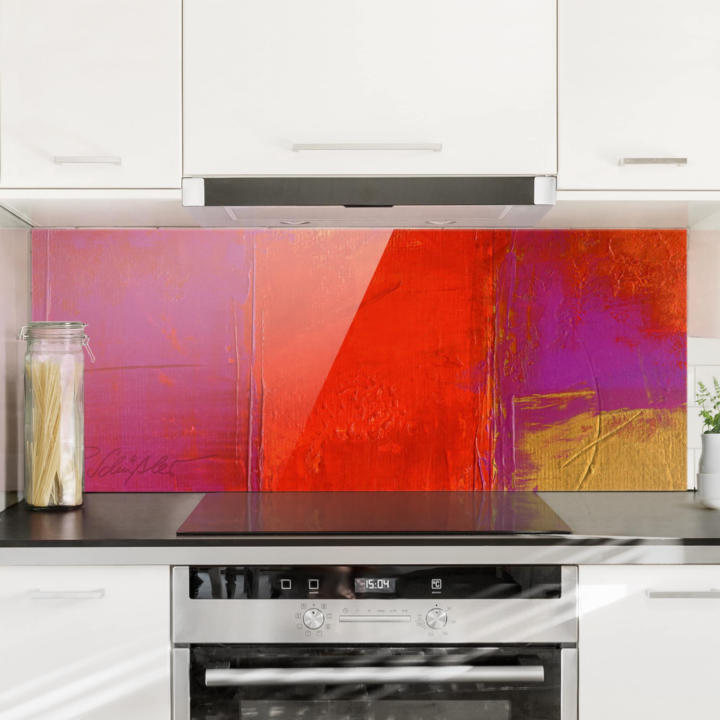 Glas Spritzschutz - Panorama Magenta Energy