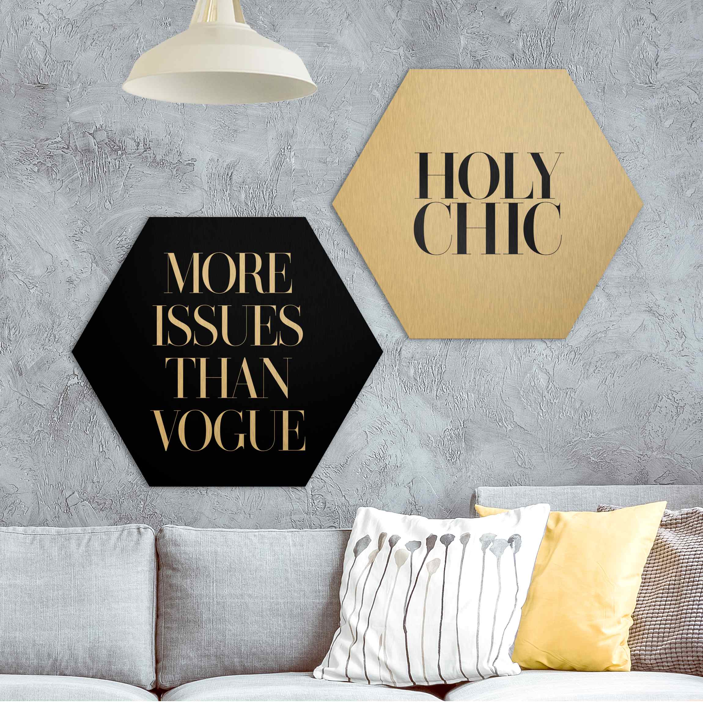 2-teiliges Hexagon-Alu-Dibond Bild Holy Chic & Vogue