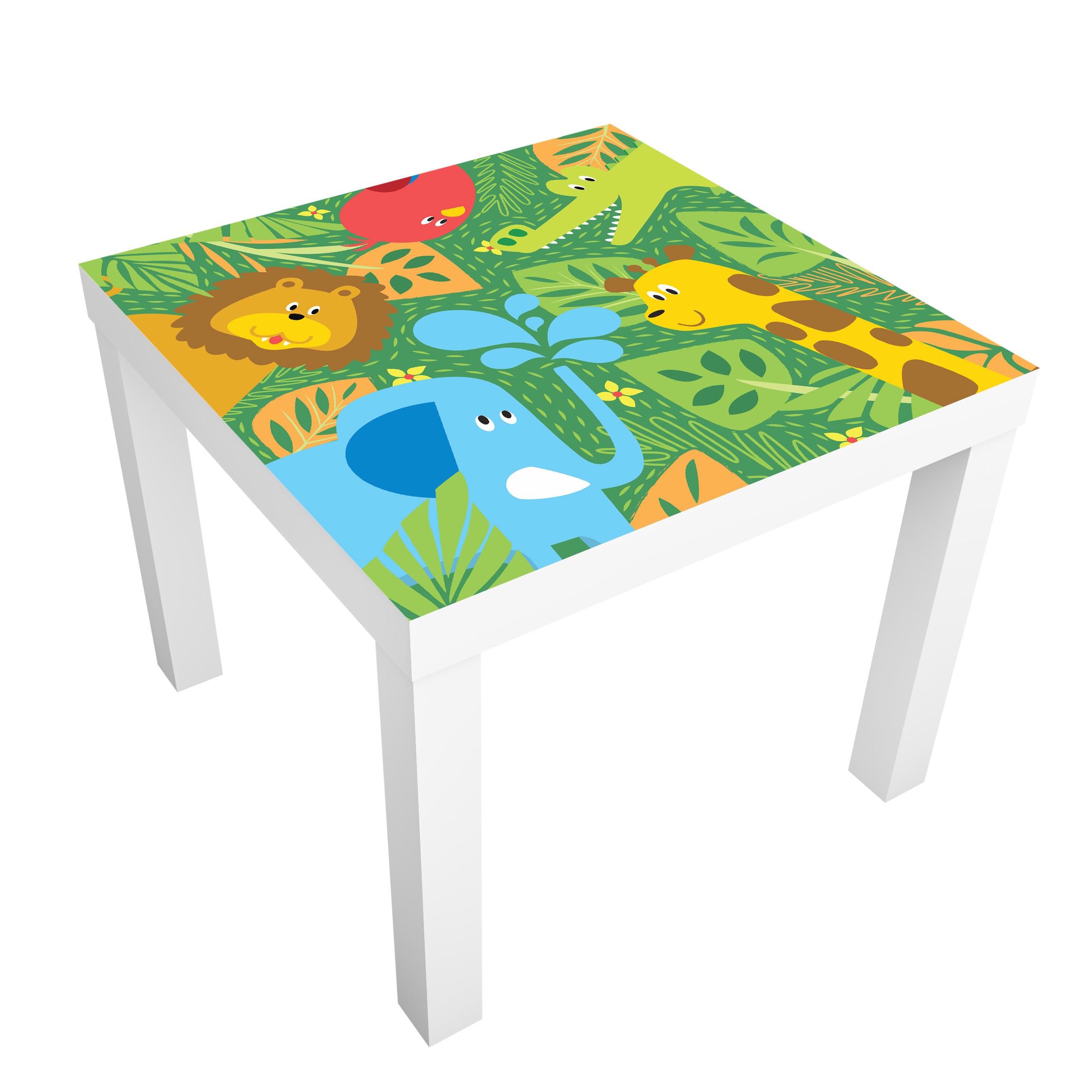 Möbelfolie für IKEA Lack Tisch 55 x 55 cm No.BP4 Zootiere