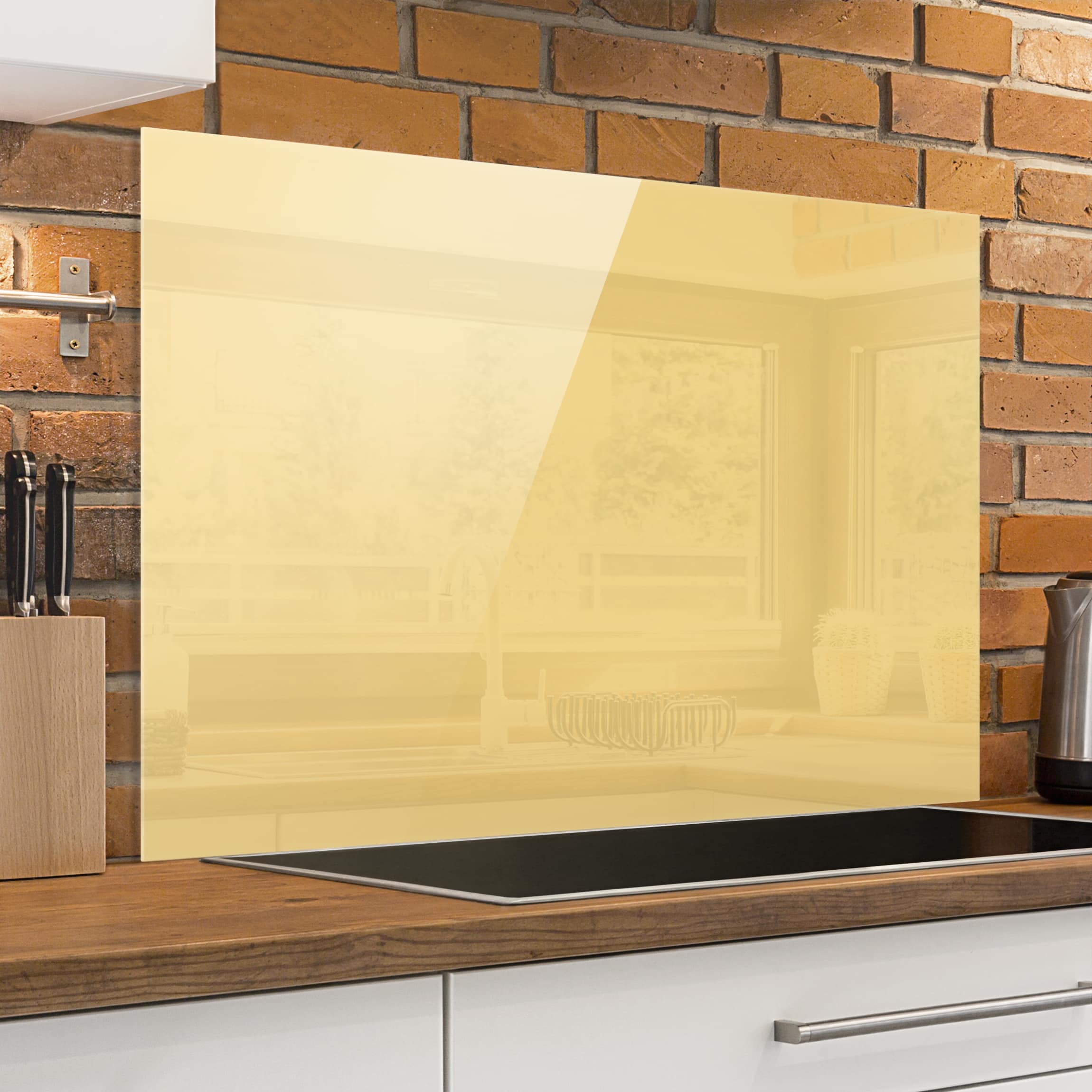 Glas Spritzschutz - Querformat 3:2 Honig