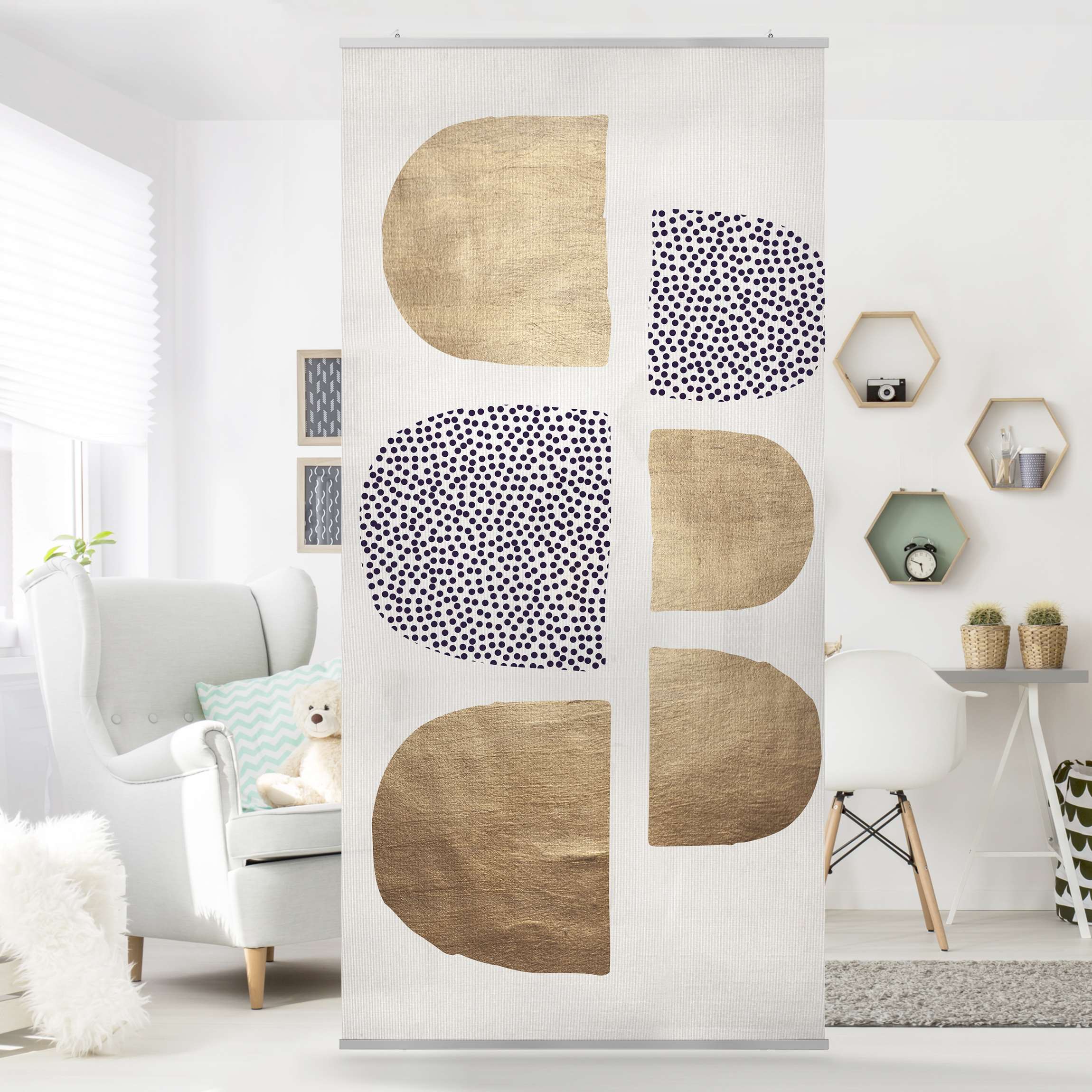 Raumteiler Geometrischer Halbkreis III