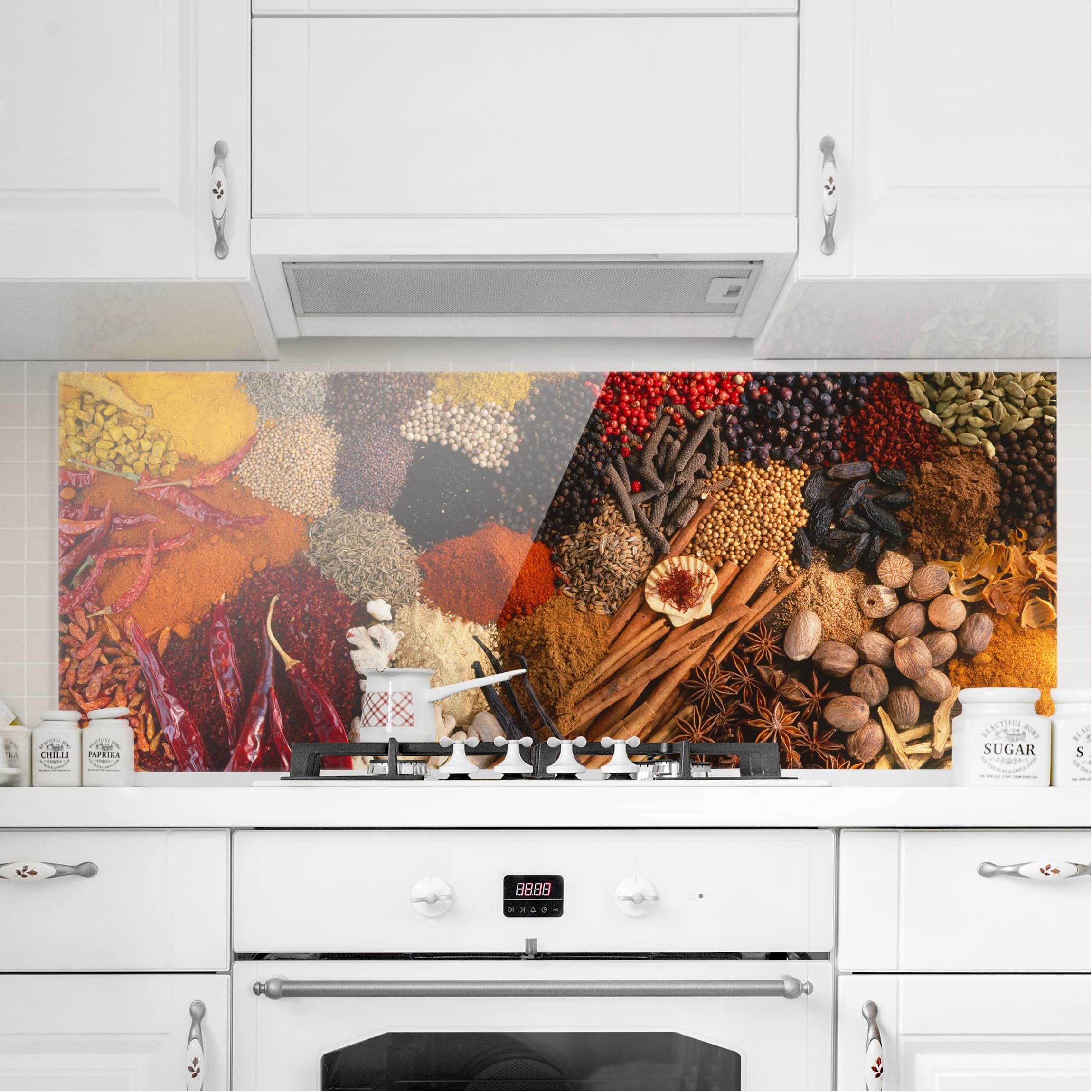 Glas Spritzschutz - Panorama Exotische Gewürze
