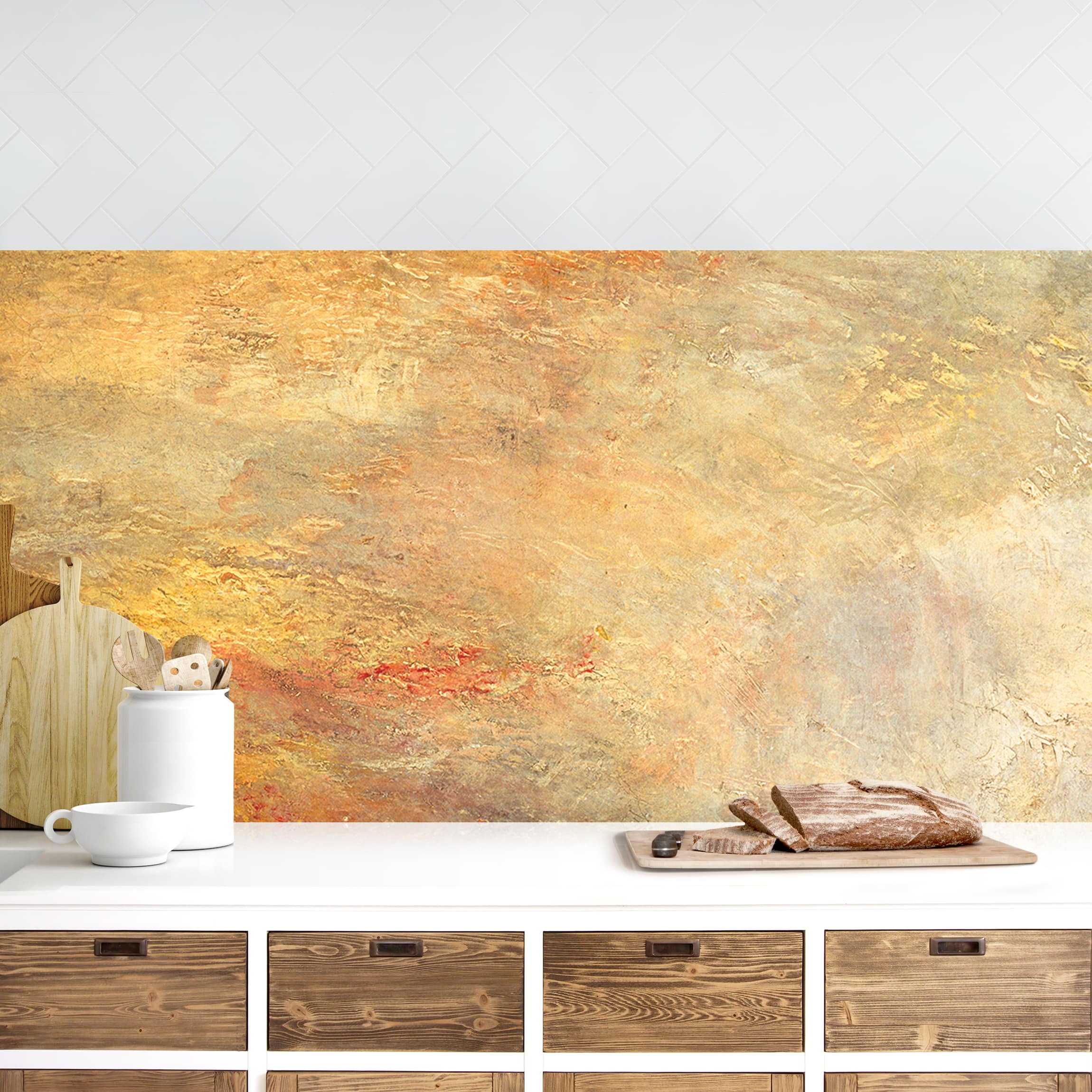 Küchenrückwand Joseph Mallord William Turner - Sonnenuntergang über einem See